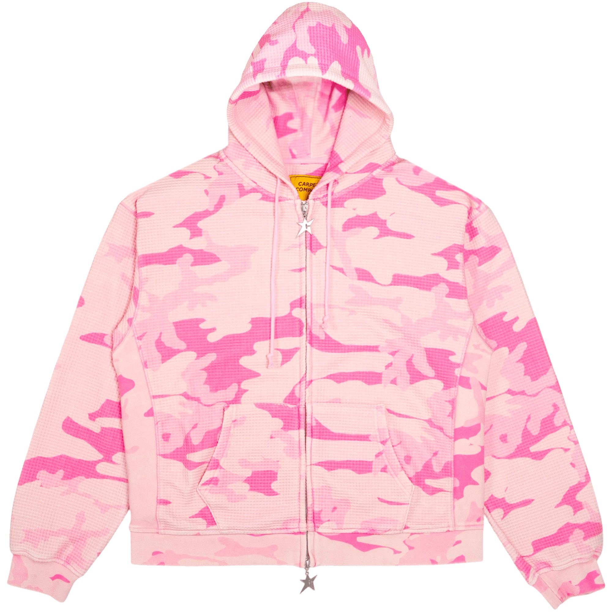 Carpet Company C-Star Double Zip Thermal Hoodie Pink Camo