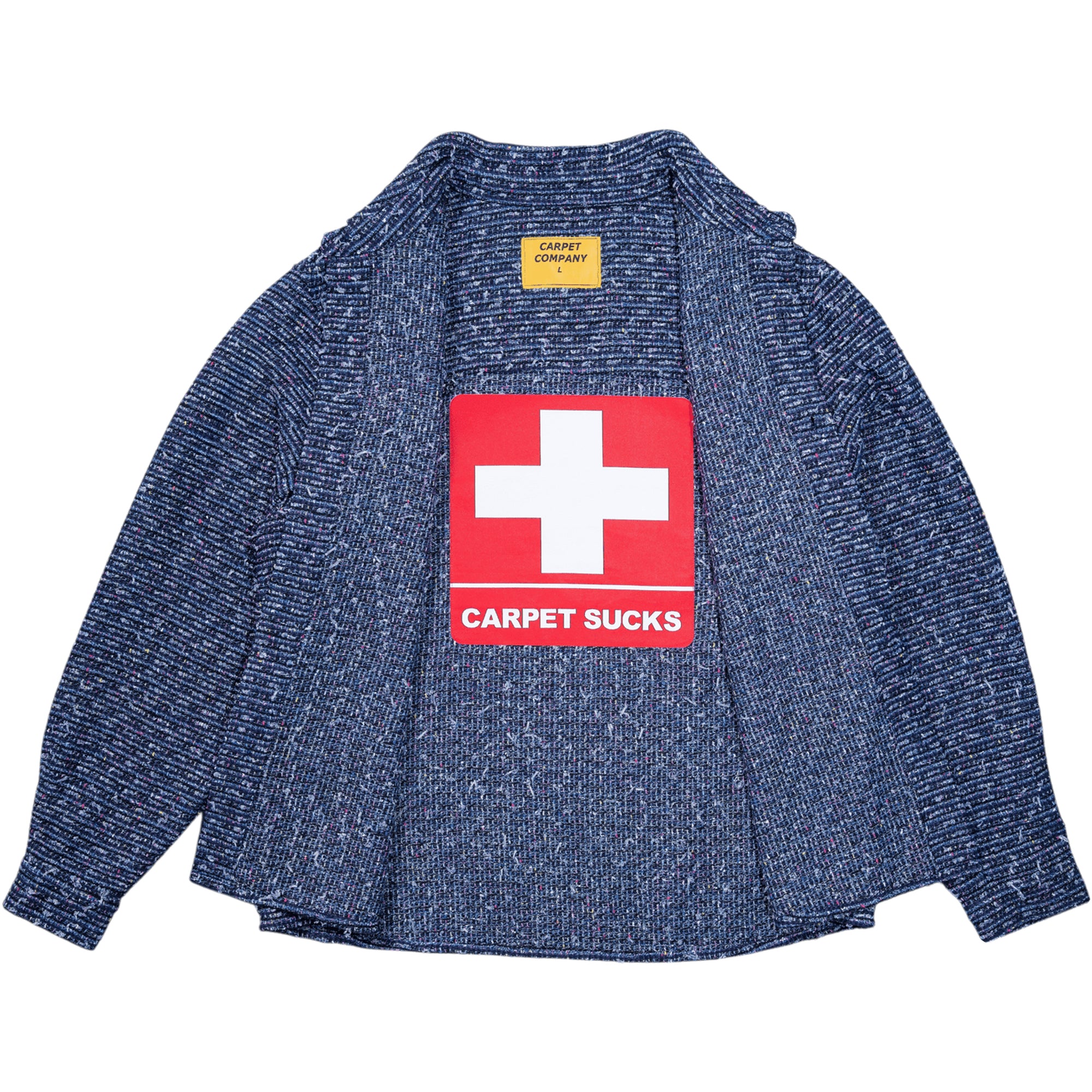 Carpet Company C-Star Basket Weave Button-up Shirt Blue