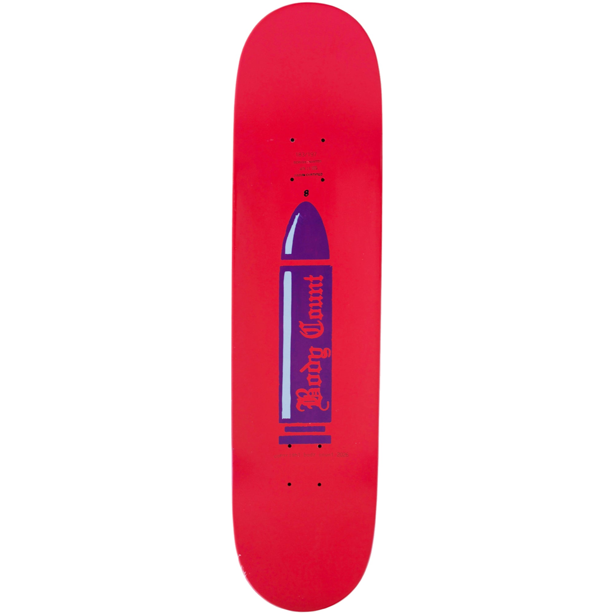 Carpet Company Body Count Skateboard Deck 8.25"