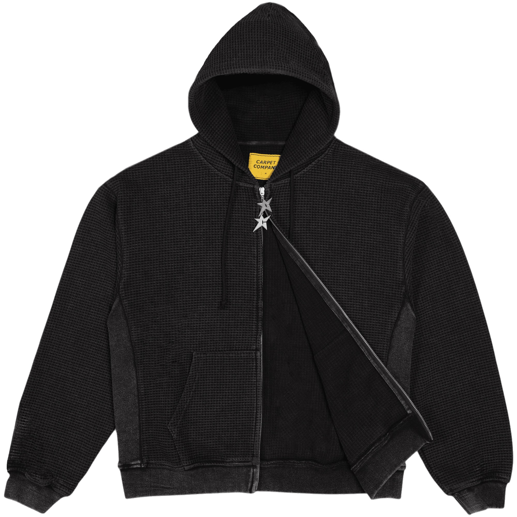 Carpet Company C-Star Double Zip Thermal Hoodie Black