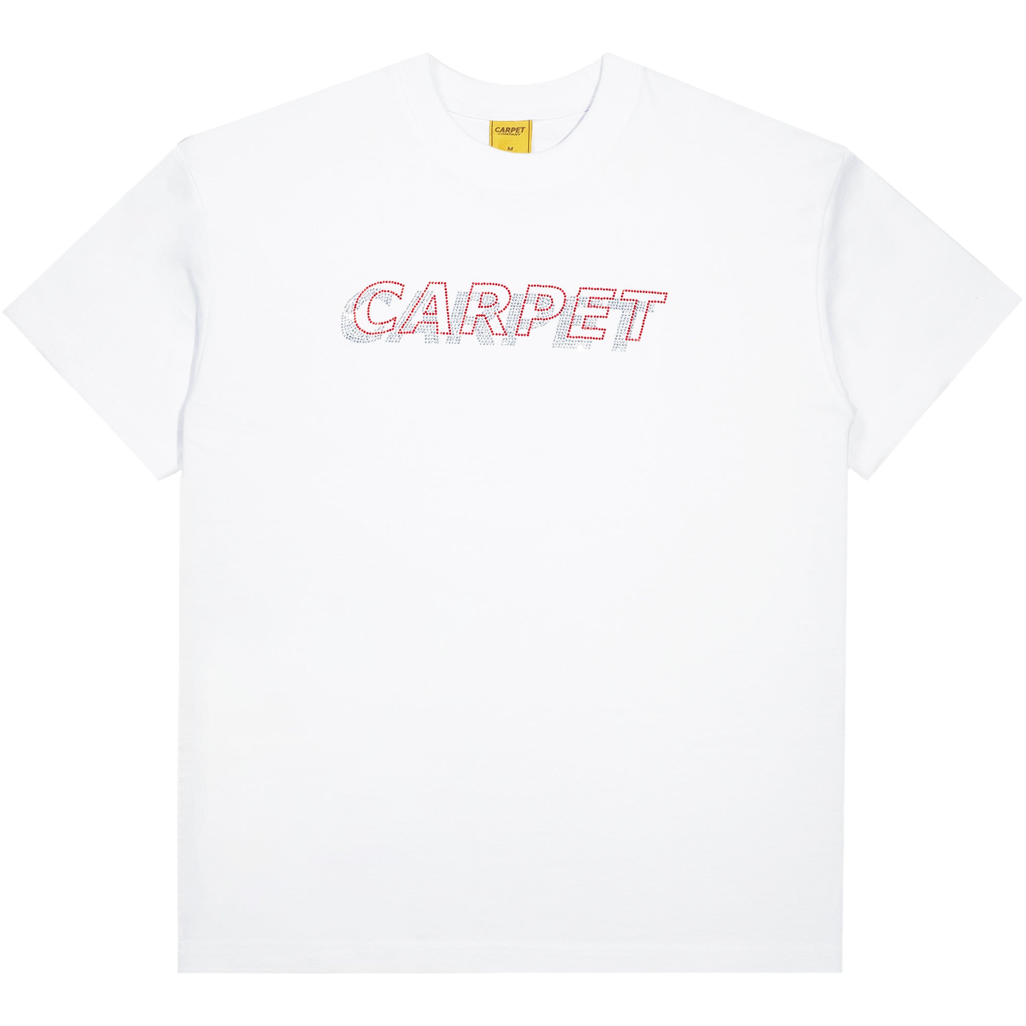 Carpet Company Misprint Rhinestone Tee White