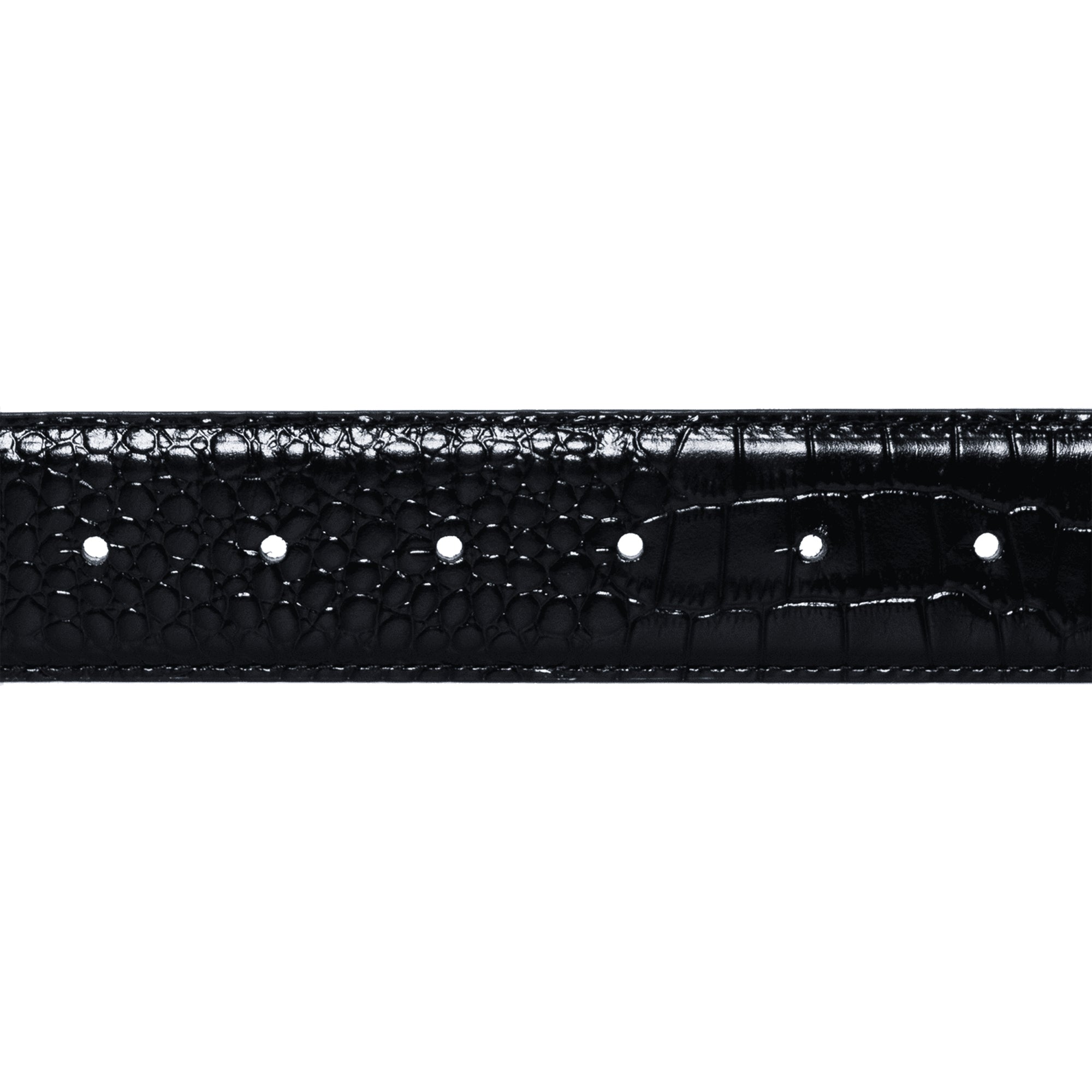 Carpet Company Crocskin Leather Belt Black