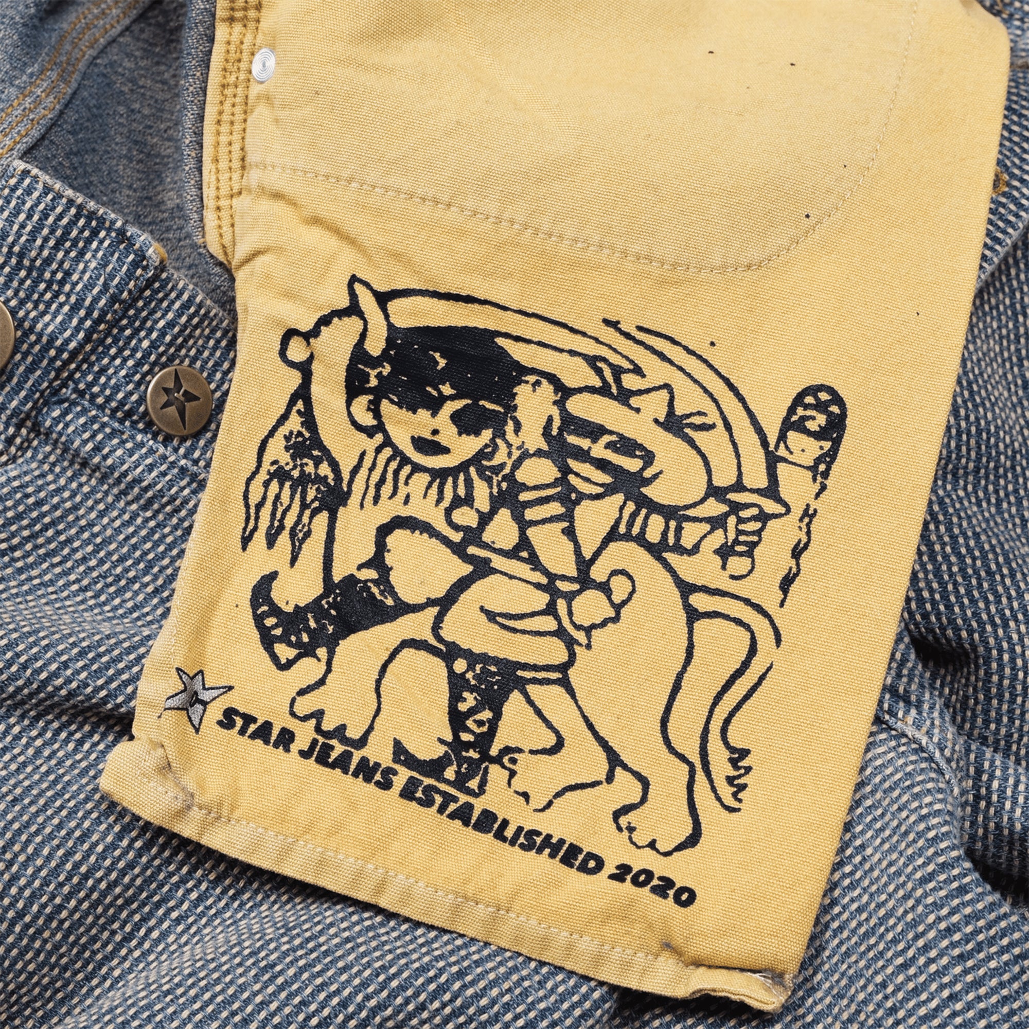 Carpet Company Interlock Stitch Denim Jean Black