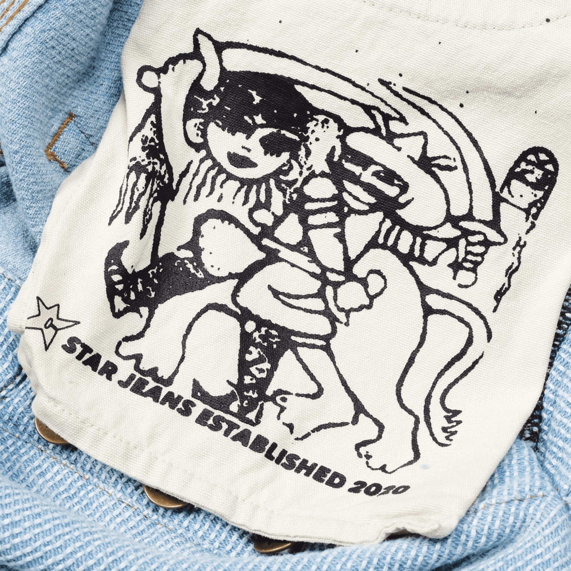 Carpet Company Interlock Stitch Denim Jean Blue