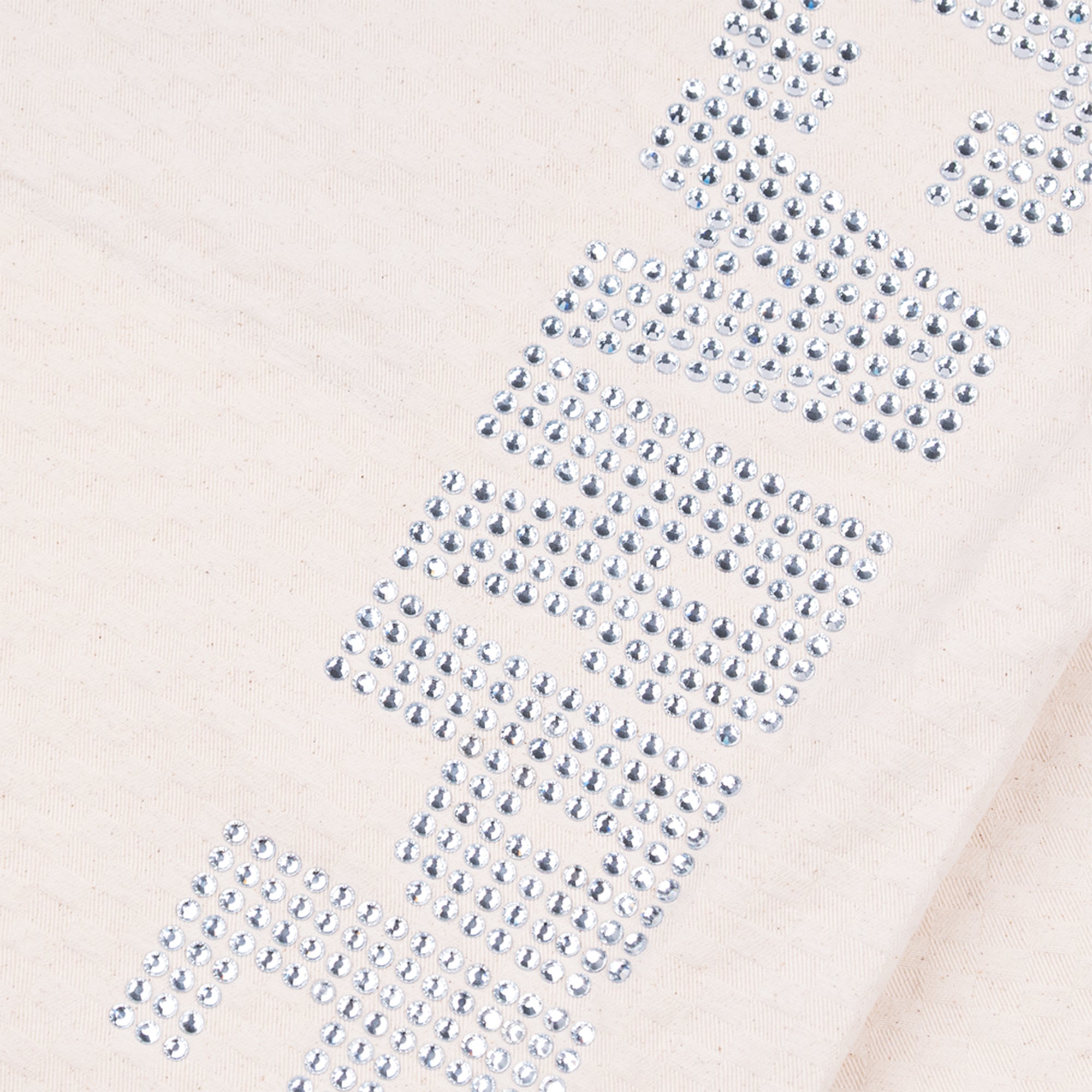 Carpet Company Rhinestone Button-Up Shirt Cream