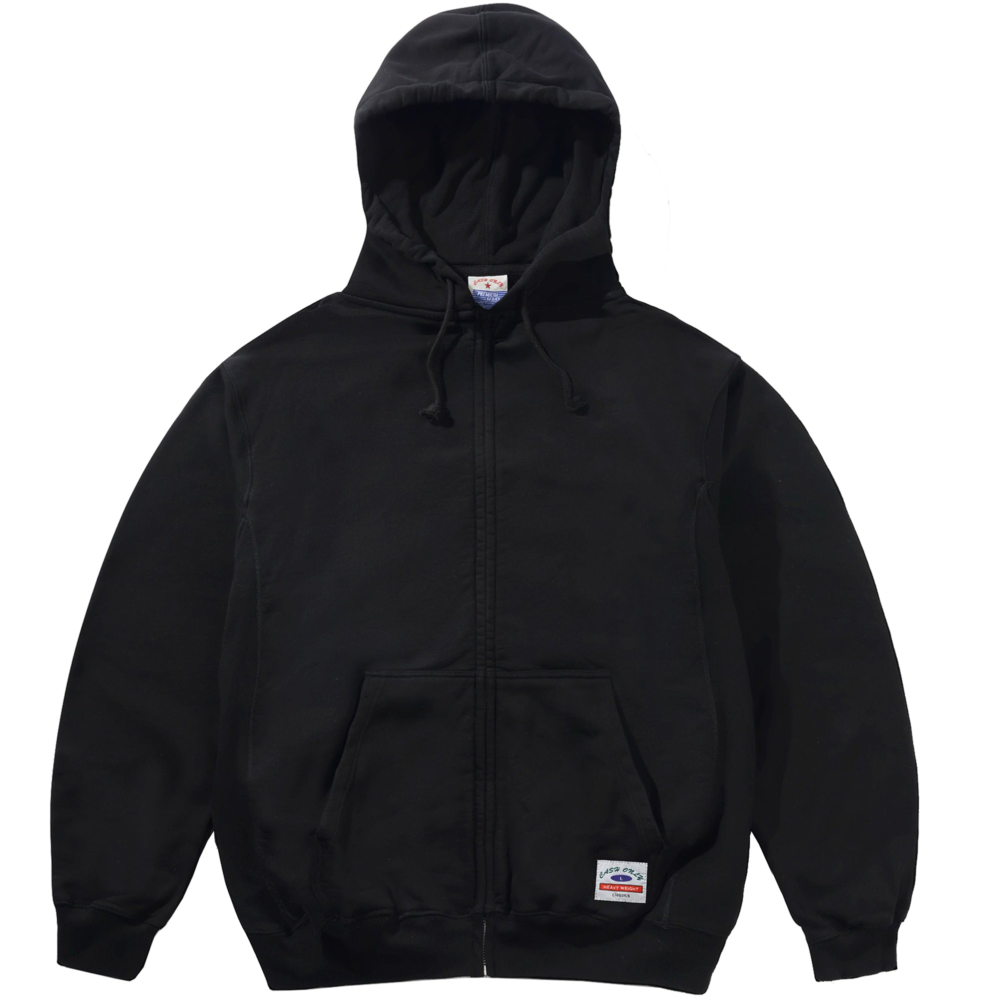 Cash Only Heavy-Weight Zip-Thru Hood Black