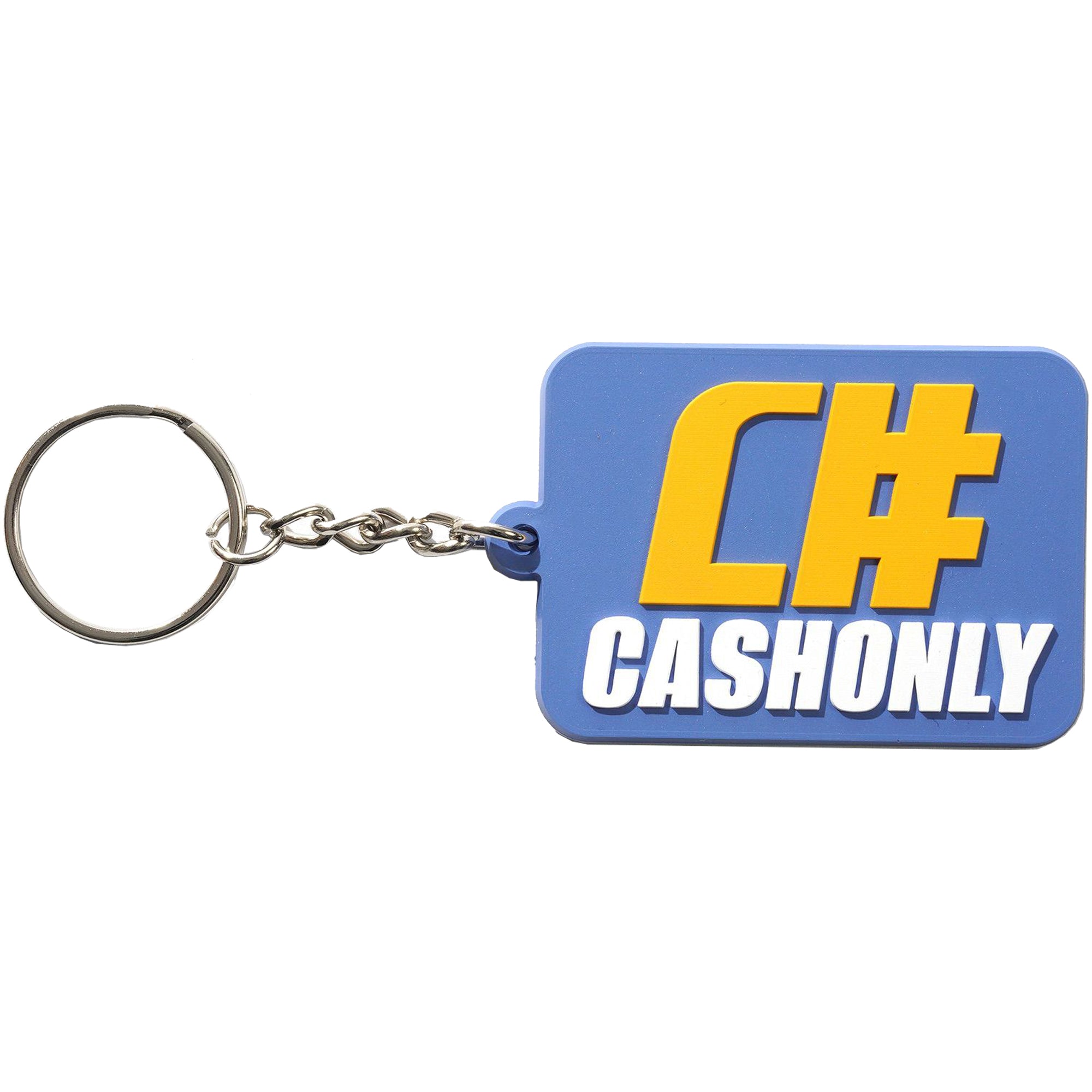 Cash Only Numeric Rubber Key Chain Navy