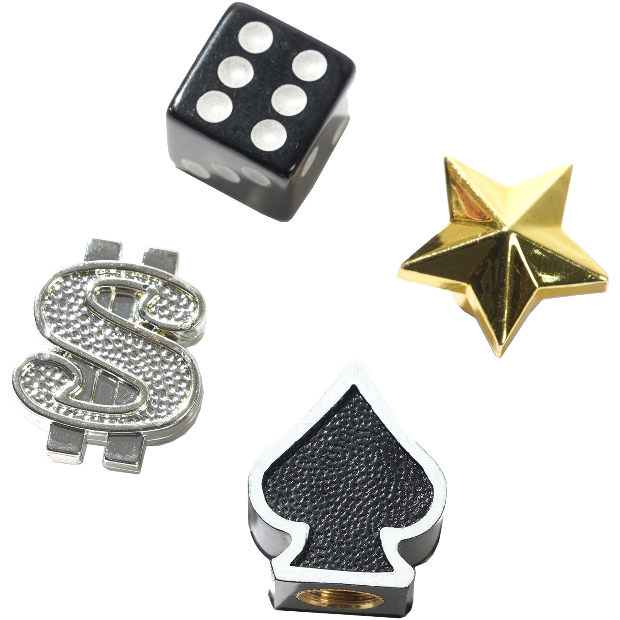 Cash Only Tyre Valve Cap Set