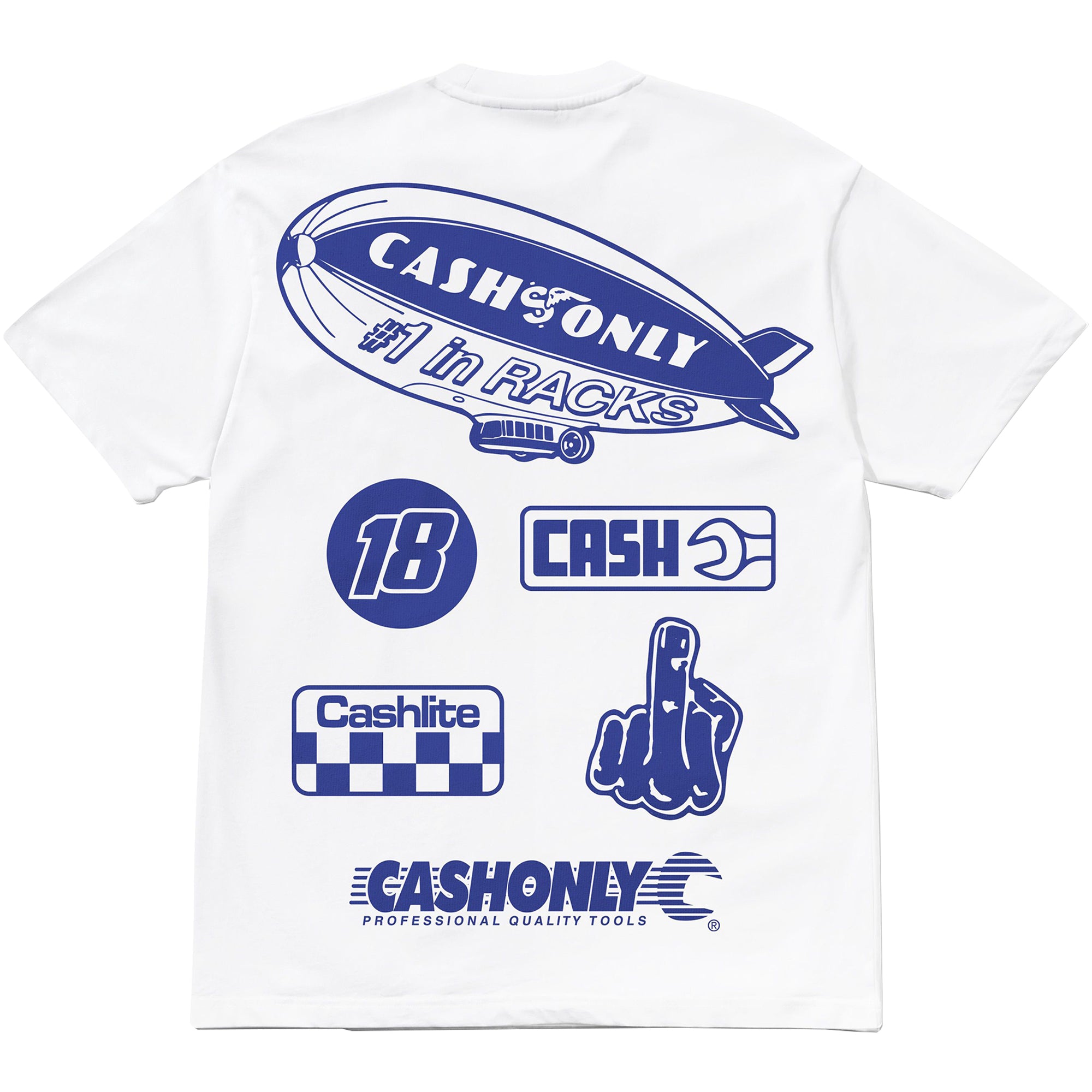 Cash Only Service Tee White