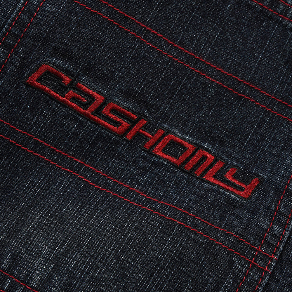 Cash Only Aleka Denim Jeans Washed Streaky Denim