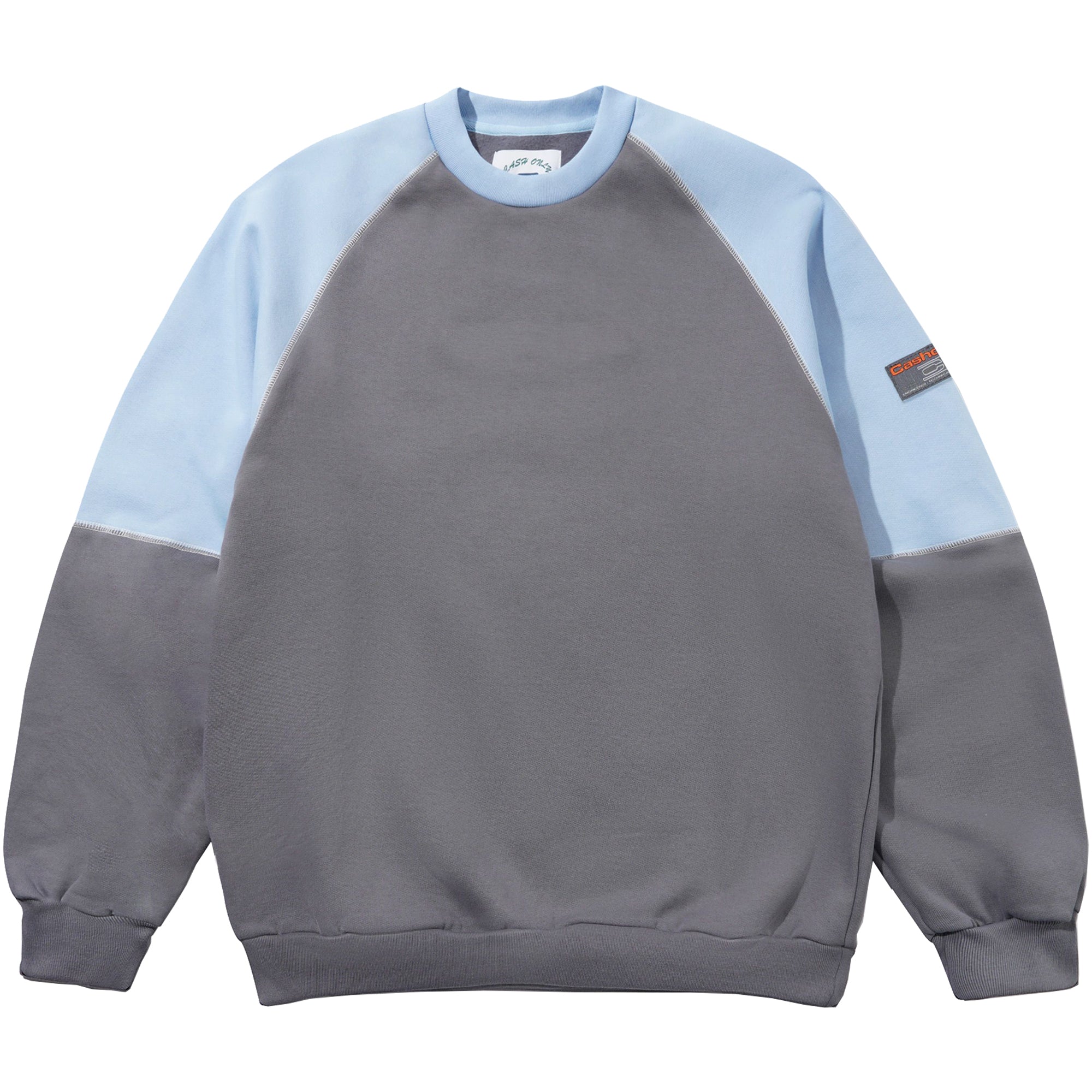 Cash Only Motion Panel Crewneck Slate/Light Blue
