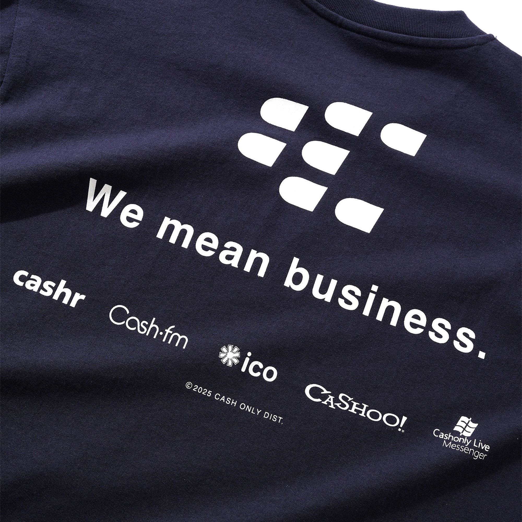 Cash Only Business Tee Navy