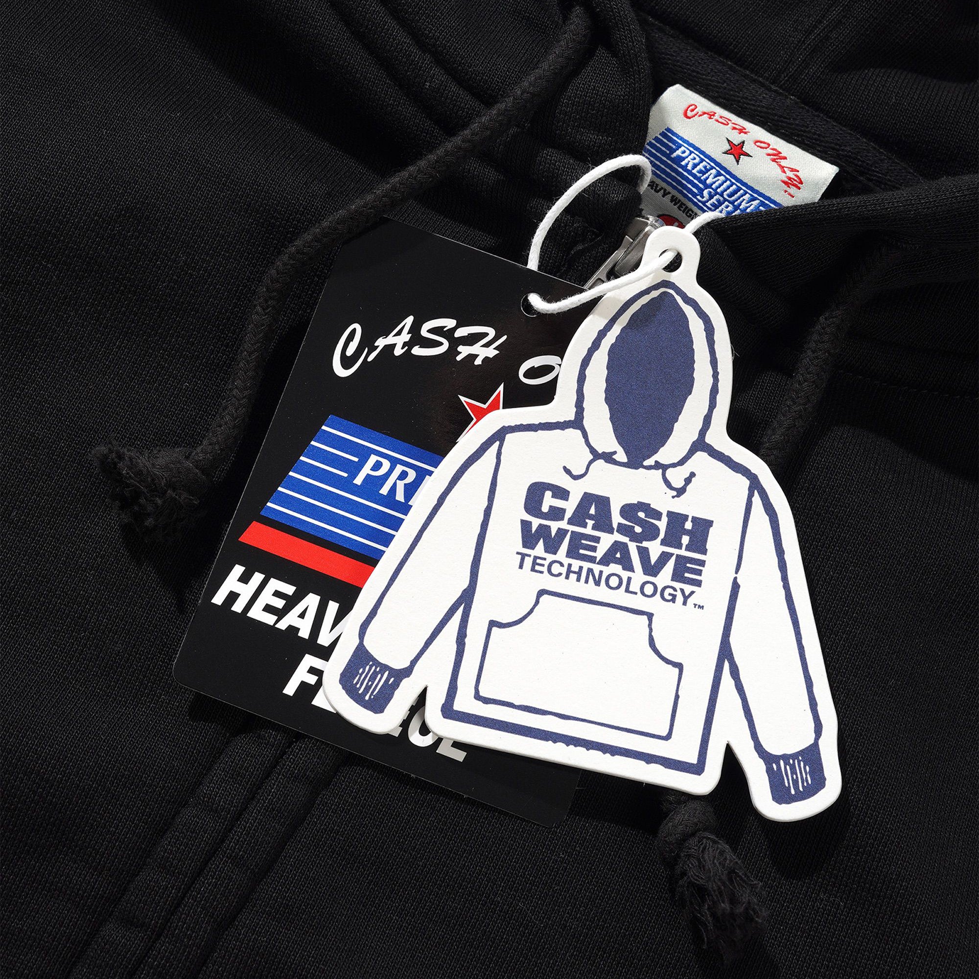 Cash Only Heavy-Weight Zip-Thru Hood Black