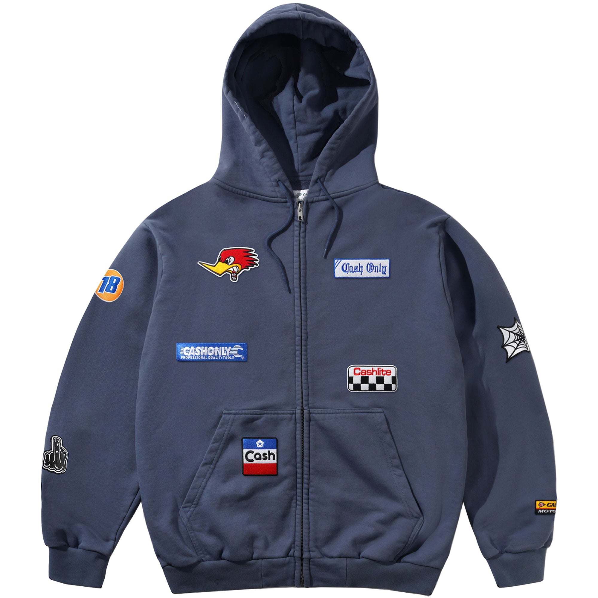 Cash Only Service Zip-Thru Hood Washed Navy