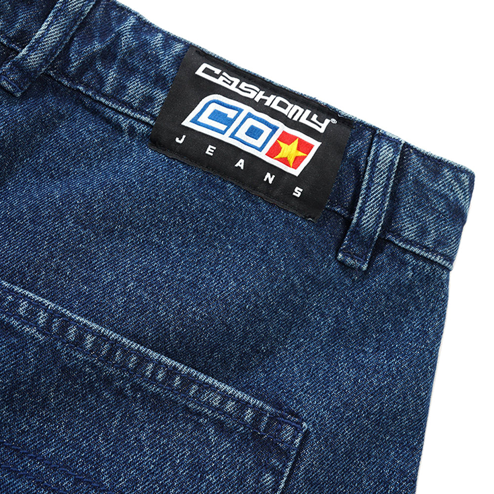 Cash Only Aleka Denim Jeans Washed Mid Blue