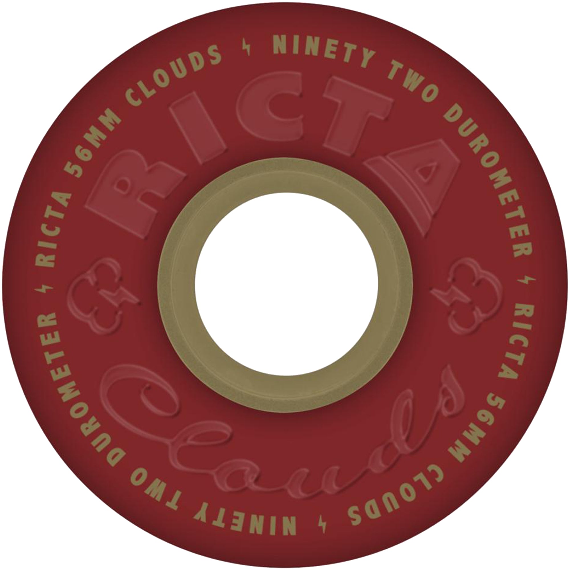 Ricta Clouds Maroon 86a Skateboard Wheels 56mm
