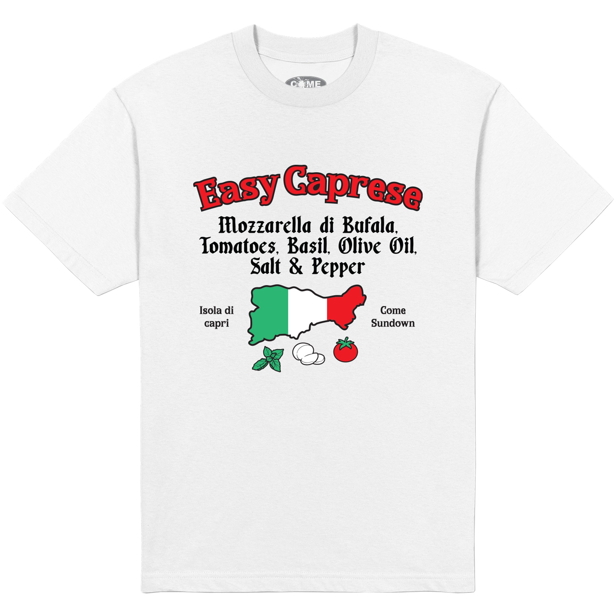 Come Sundown Caprese T Shirt White