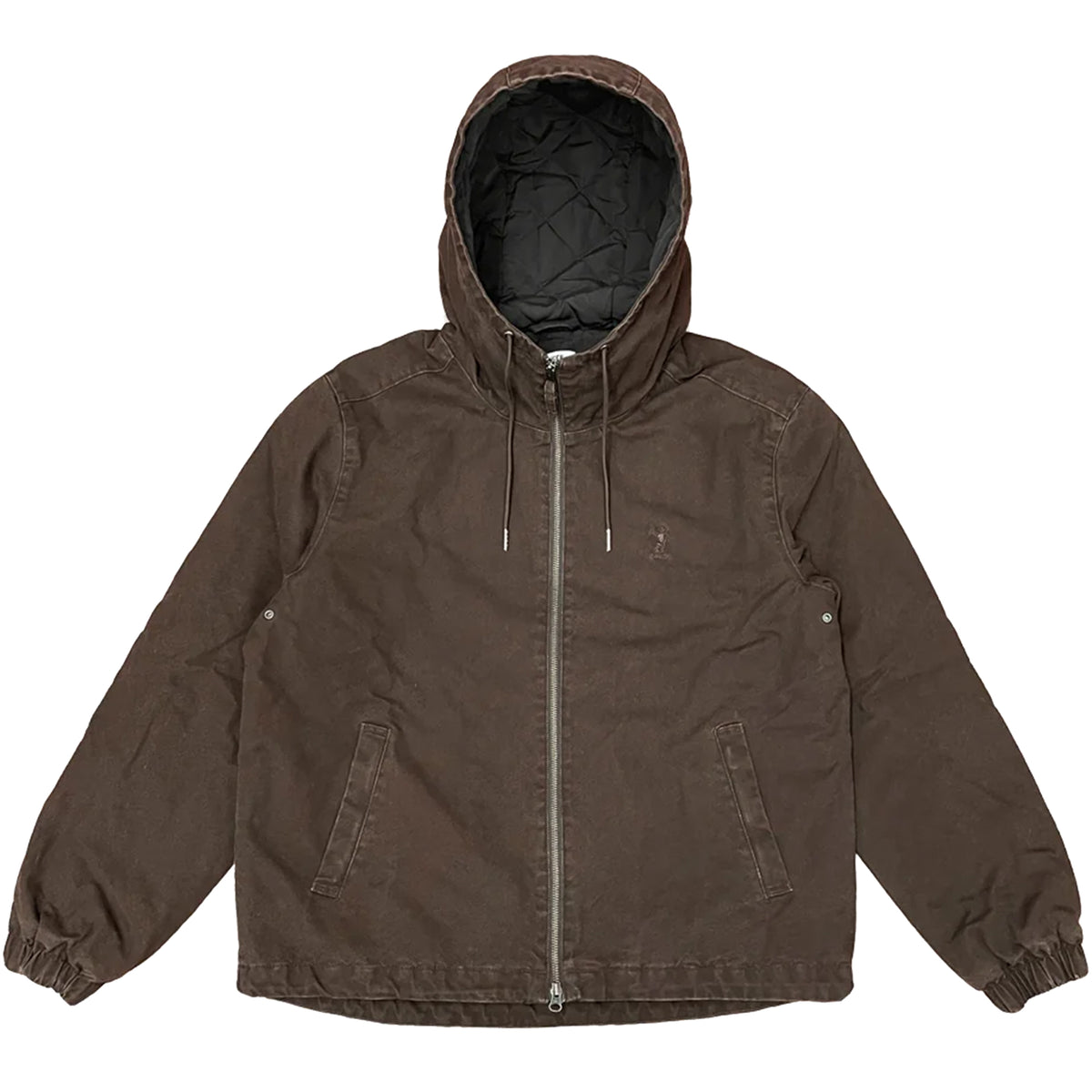 Dancer Hooded Work Jacket Brown Enzyme Wash