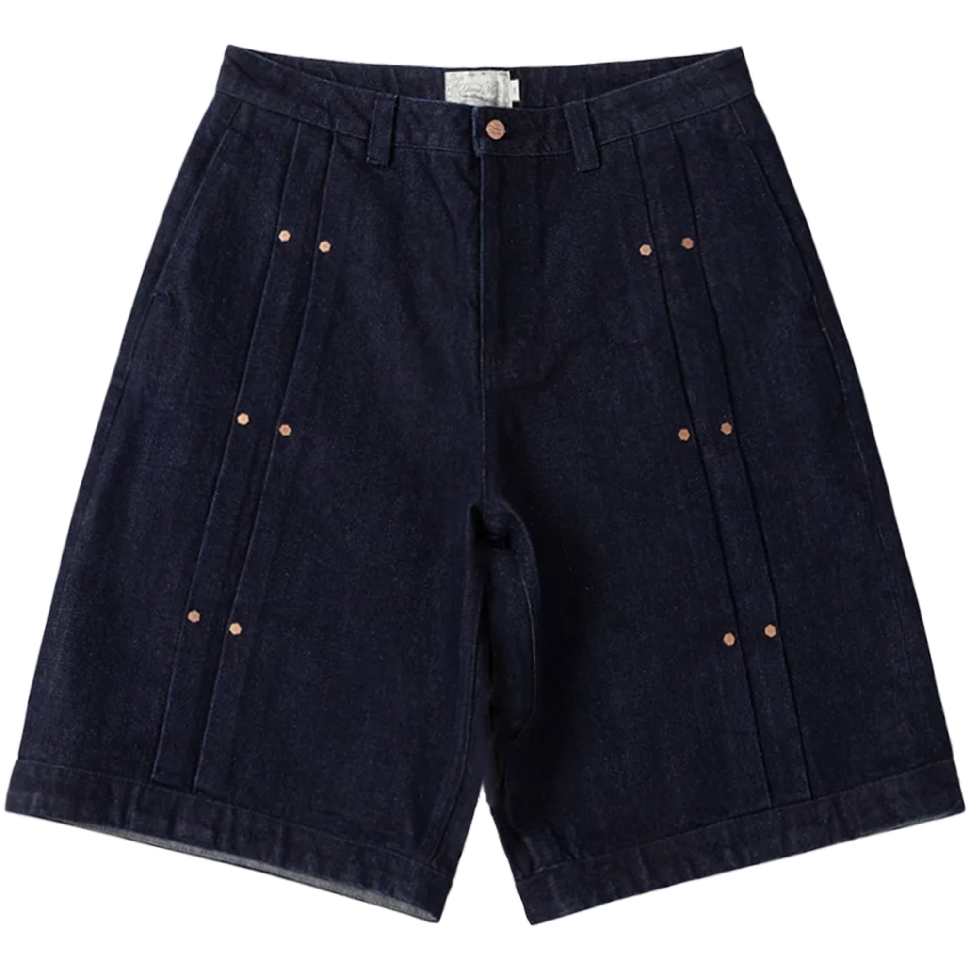 Dime MTL Pleated Baggy Denim Shorts Indigo