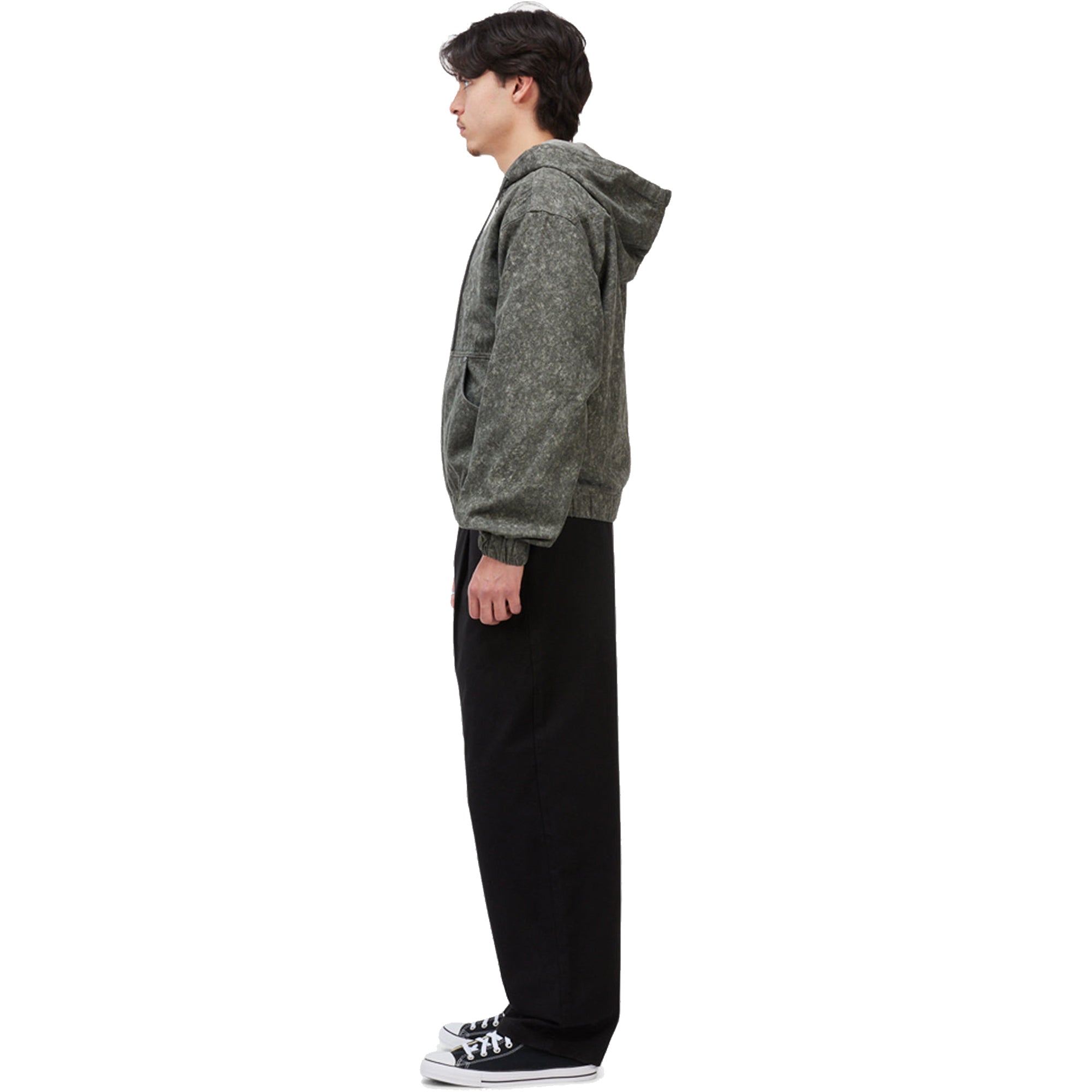 Dime MTL Hooded Denim Jacket Electric Charcoal
