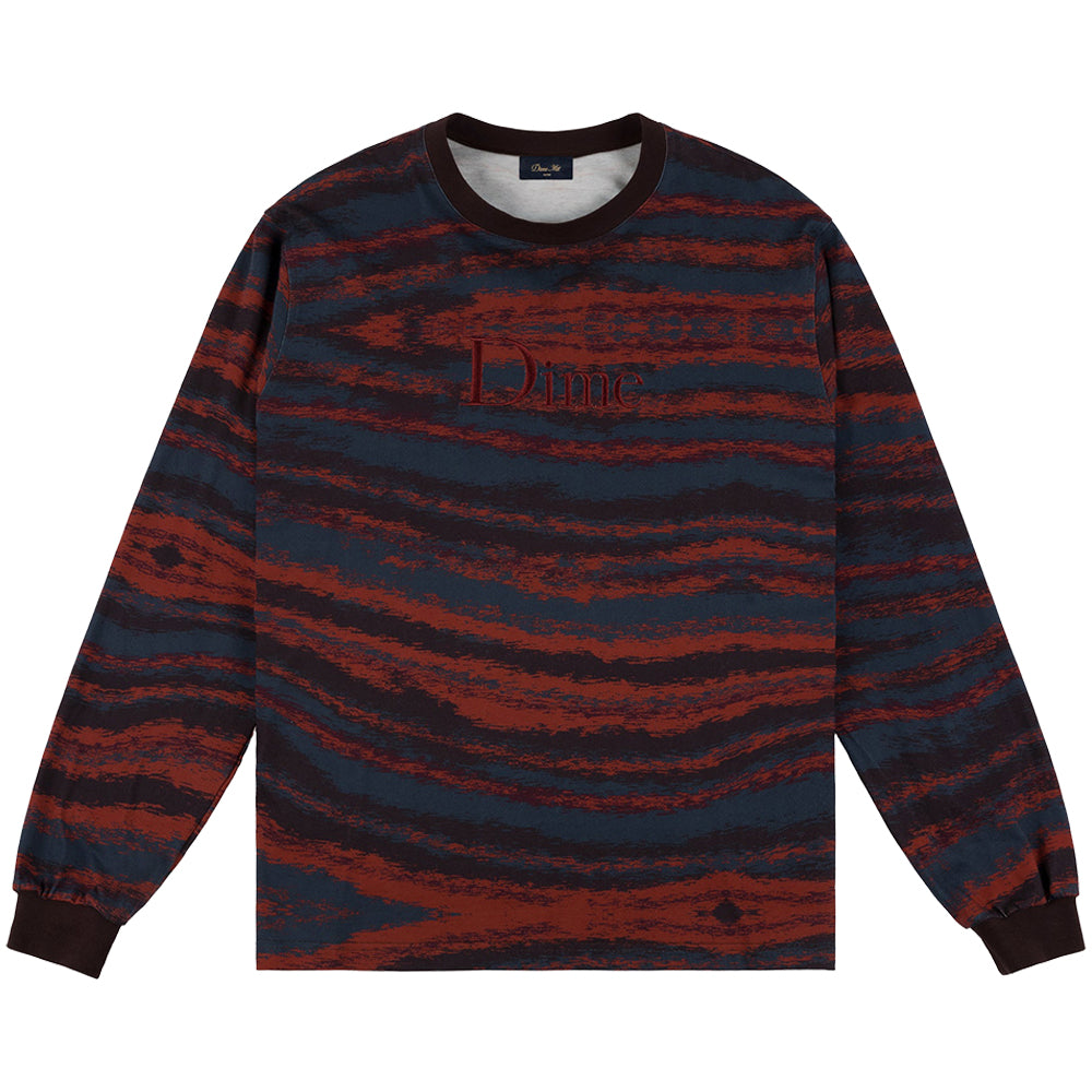 Dime MTL Brushstroke Long Sleeve Shirt Bordeaux