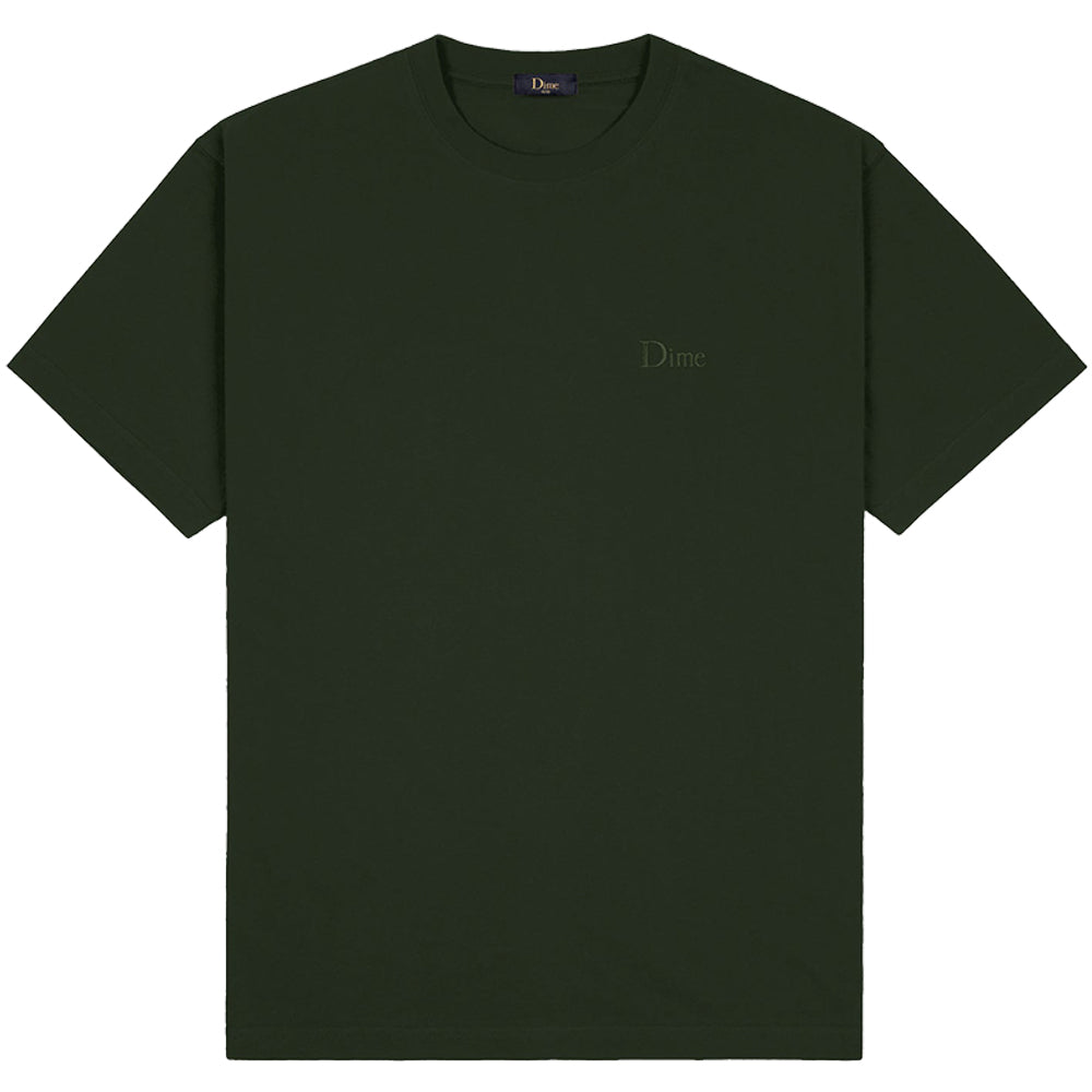 Dime MTL Classic Small Logo T-Shirt Forest Green