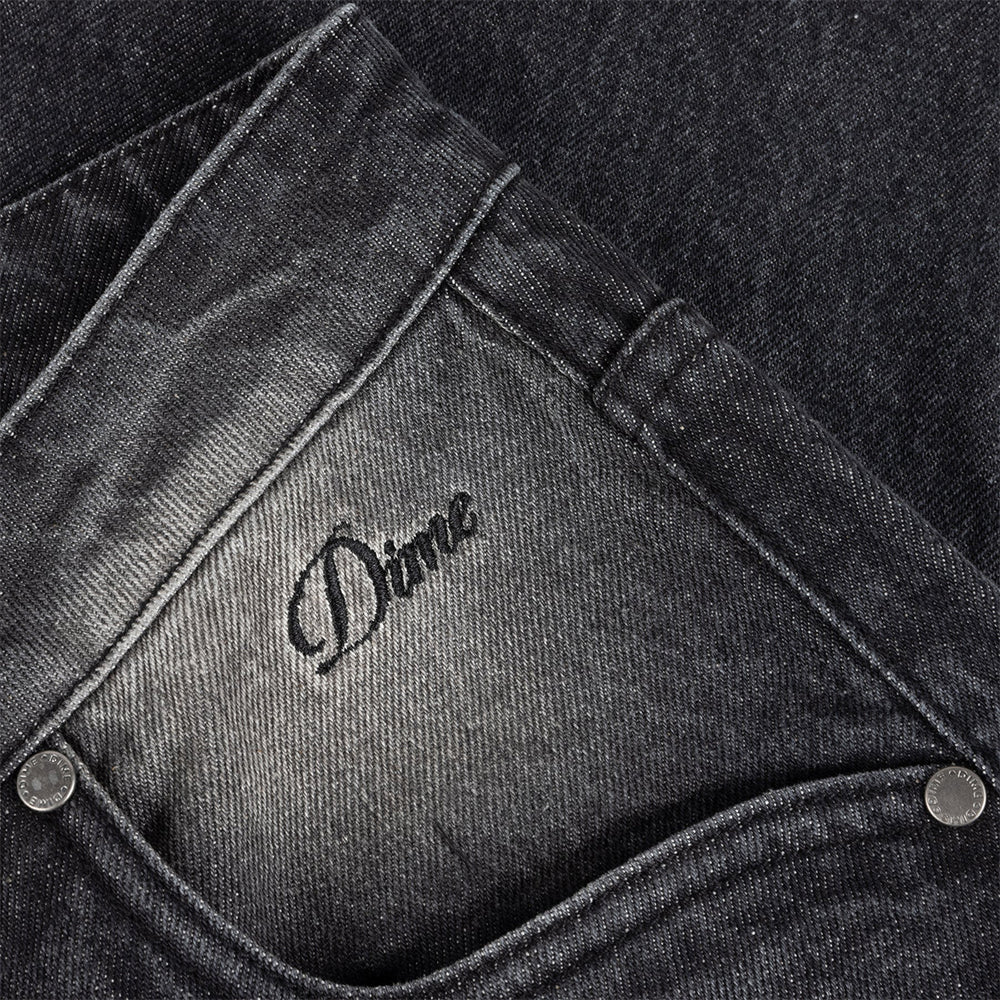 Dime MTL Relaxed Denim Pants Sandblasted Black