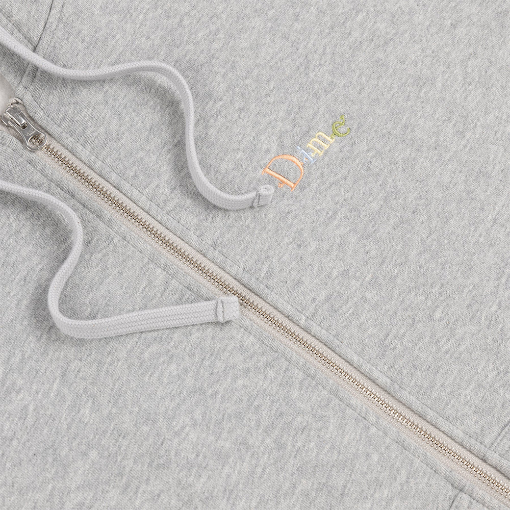 Dime MTL Friends Zip Hoodie Heather Grey