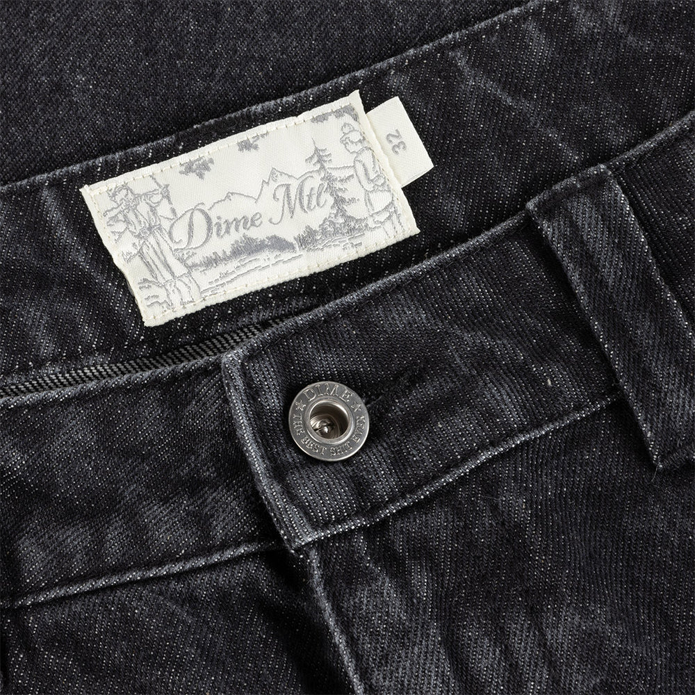 Dime MTL Relaxed Denim Pants Sandblasted Black