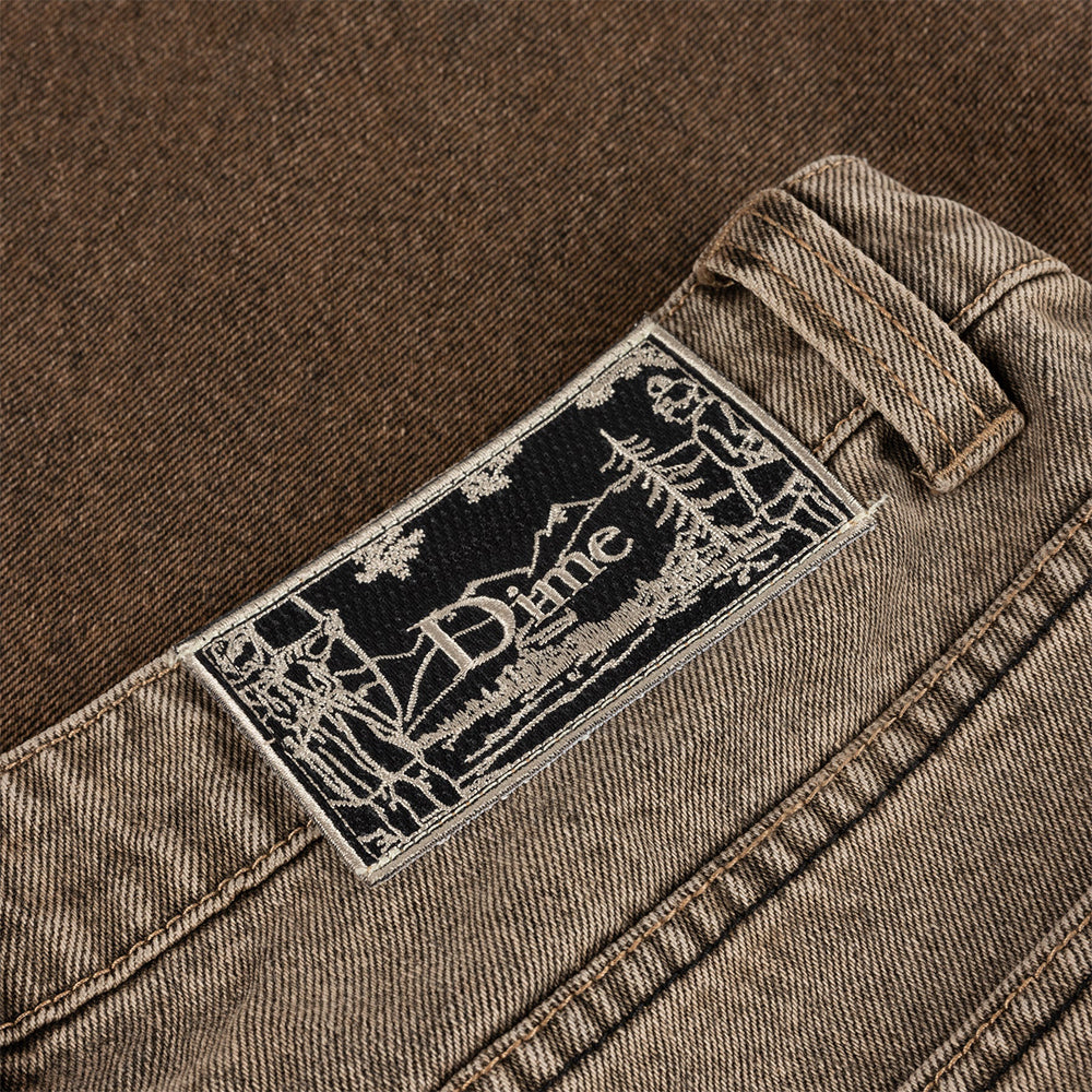 Dime MTL Classic Baggy Denim Pants Dipped Sandblasted Brown