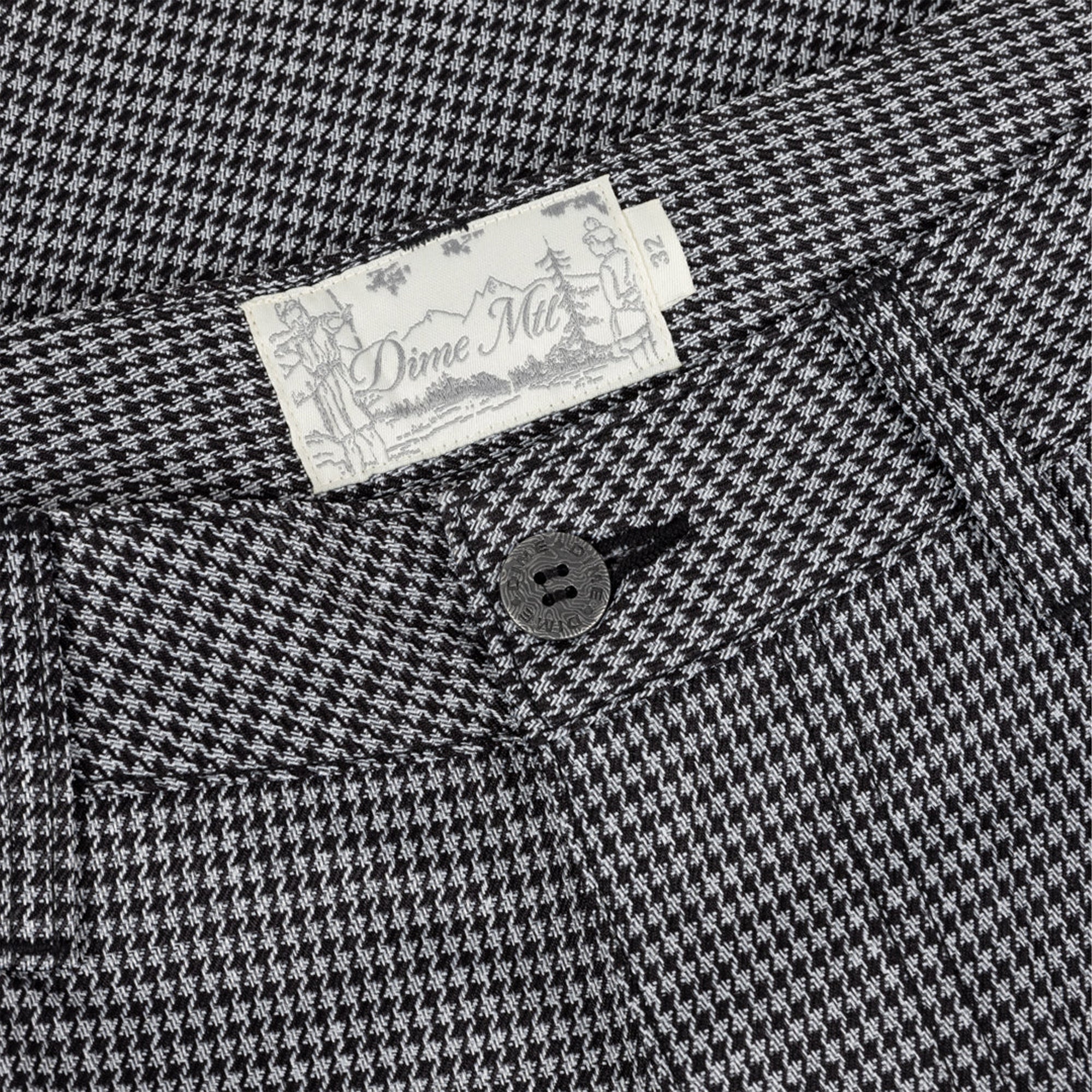 Dime MTL Baggy Houndstooth Shorts Grey
