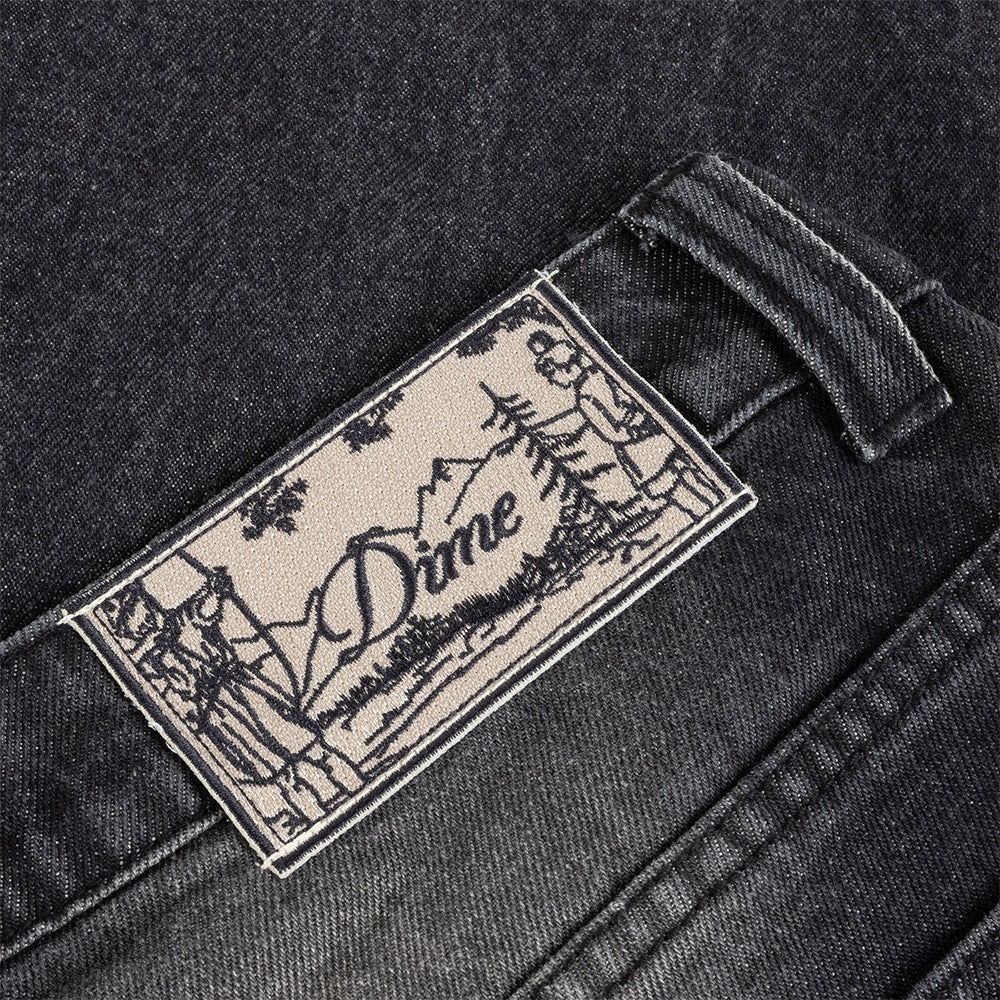Dime MTL Relaxed Denim Pants Sandblasted Black