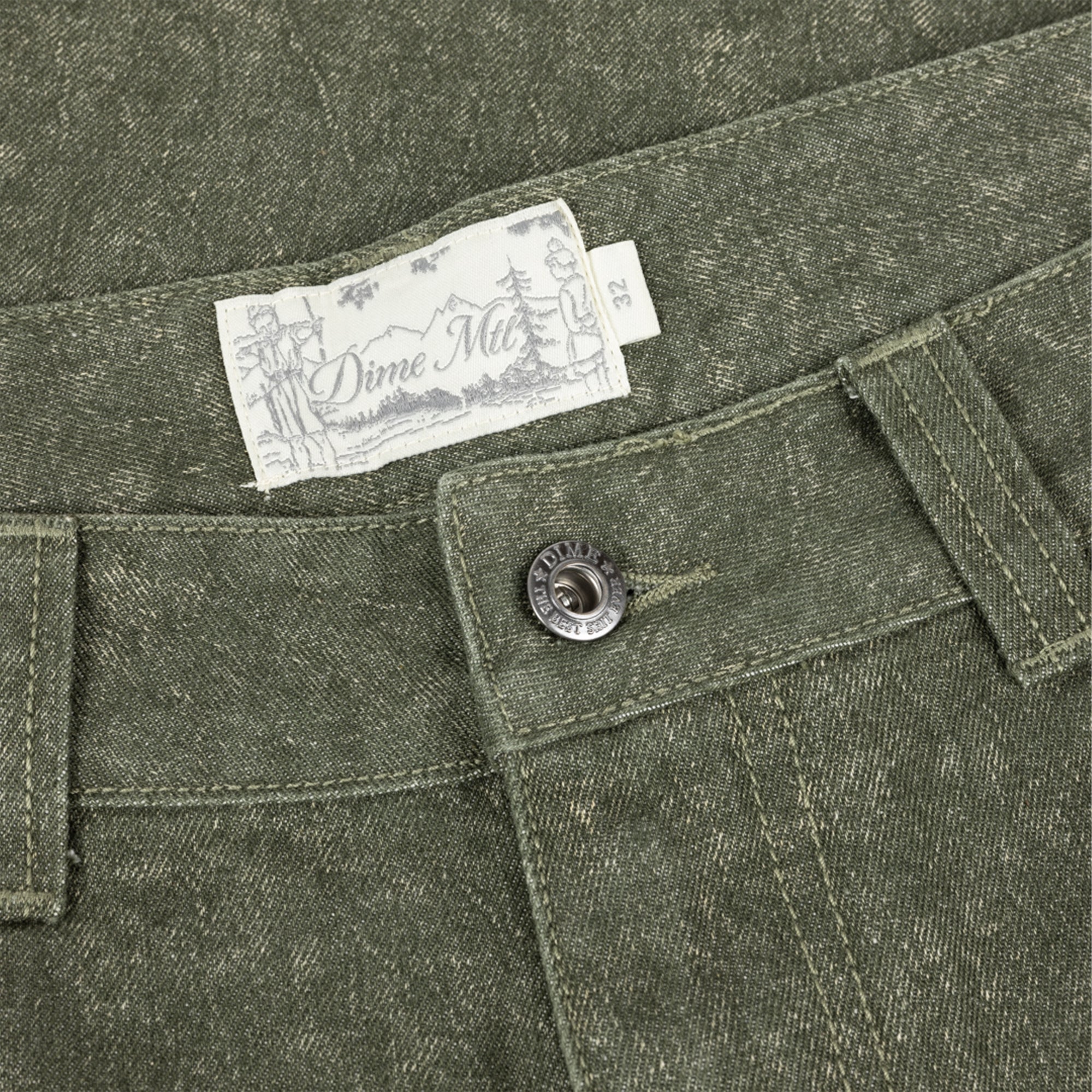 Dime MTL Classic Denim Shorts Electric Green