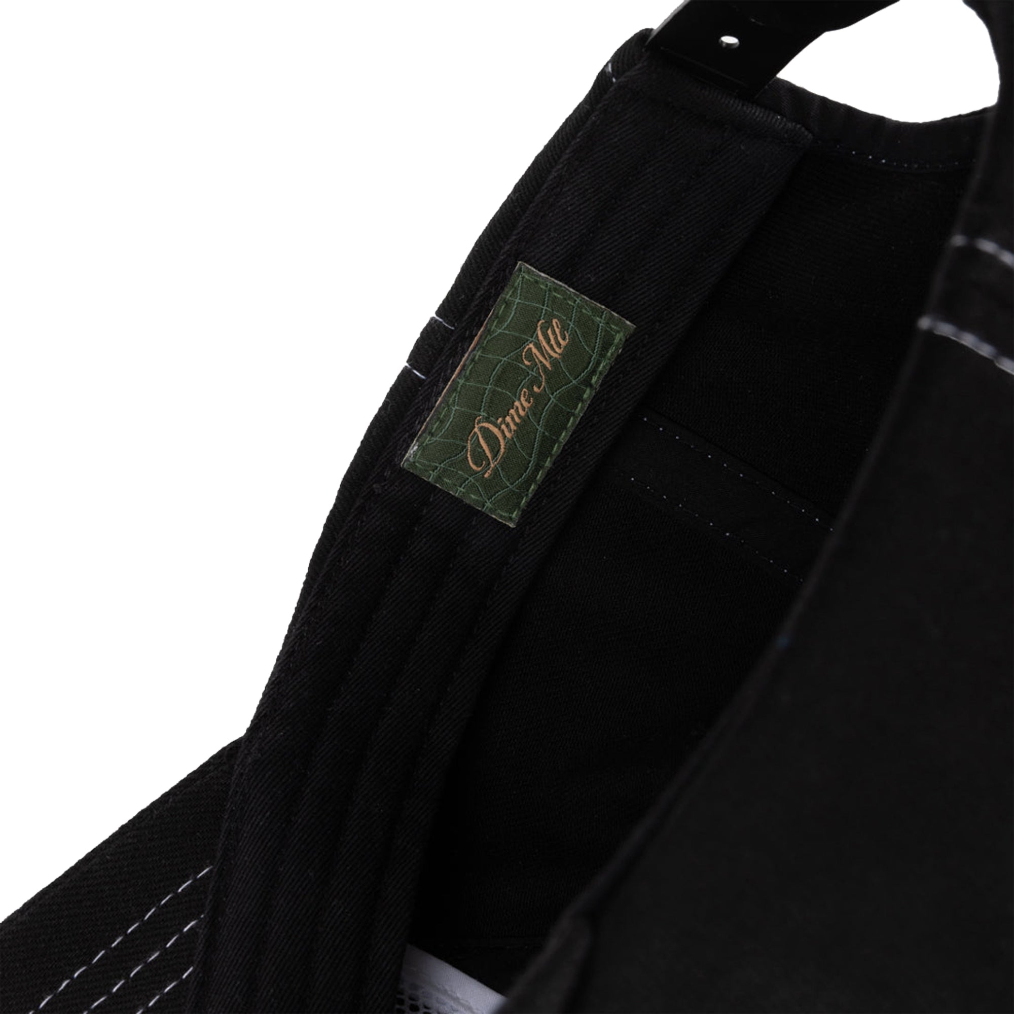 Dime MTL Cursive Denim Worker Cap Black Washed