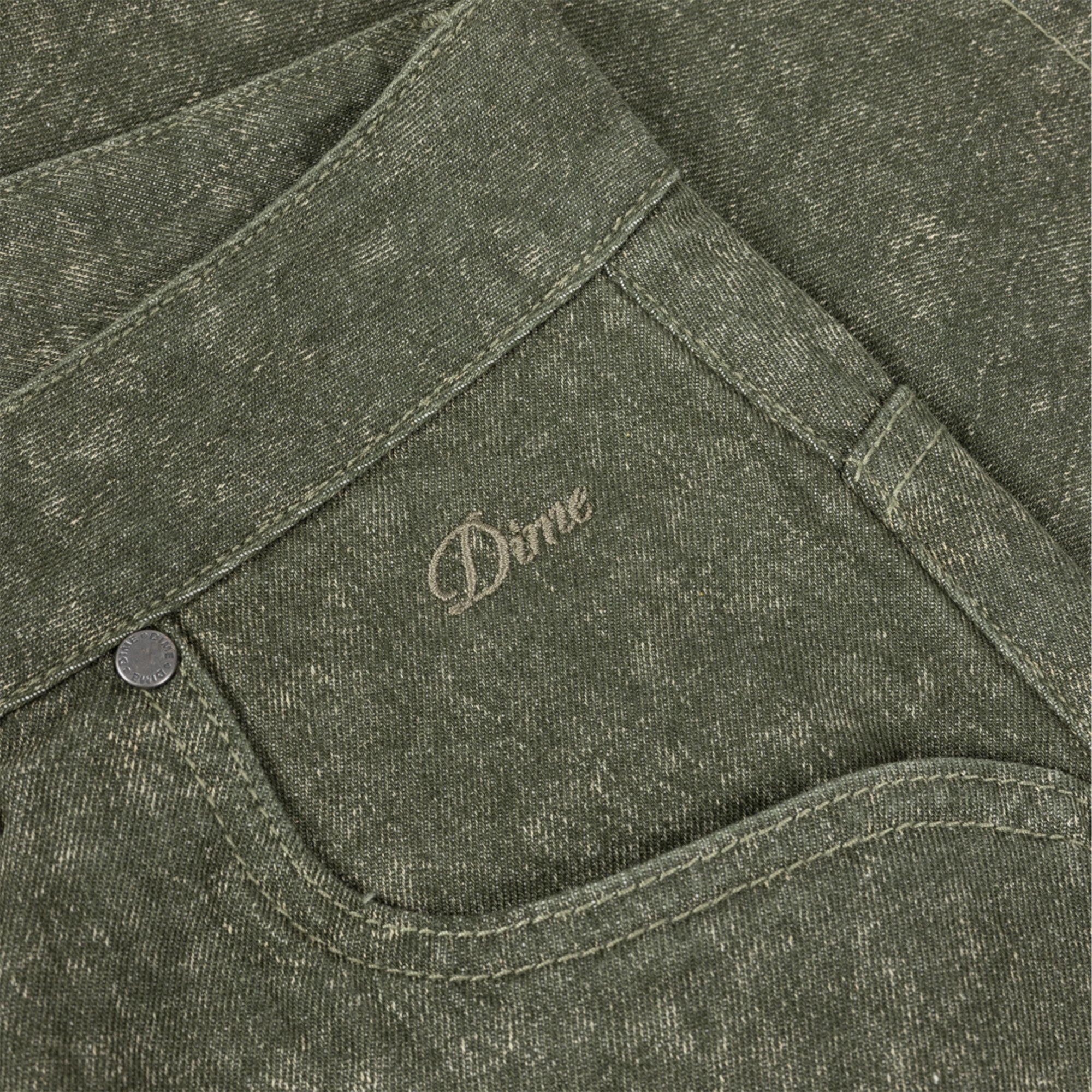 Dime MTL Classic Denim Shorts Electric Green