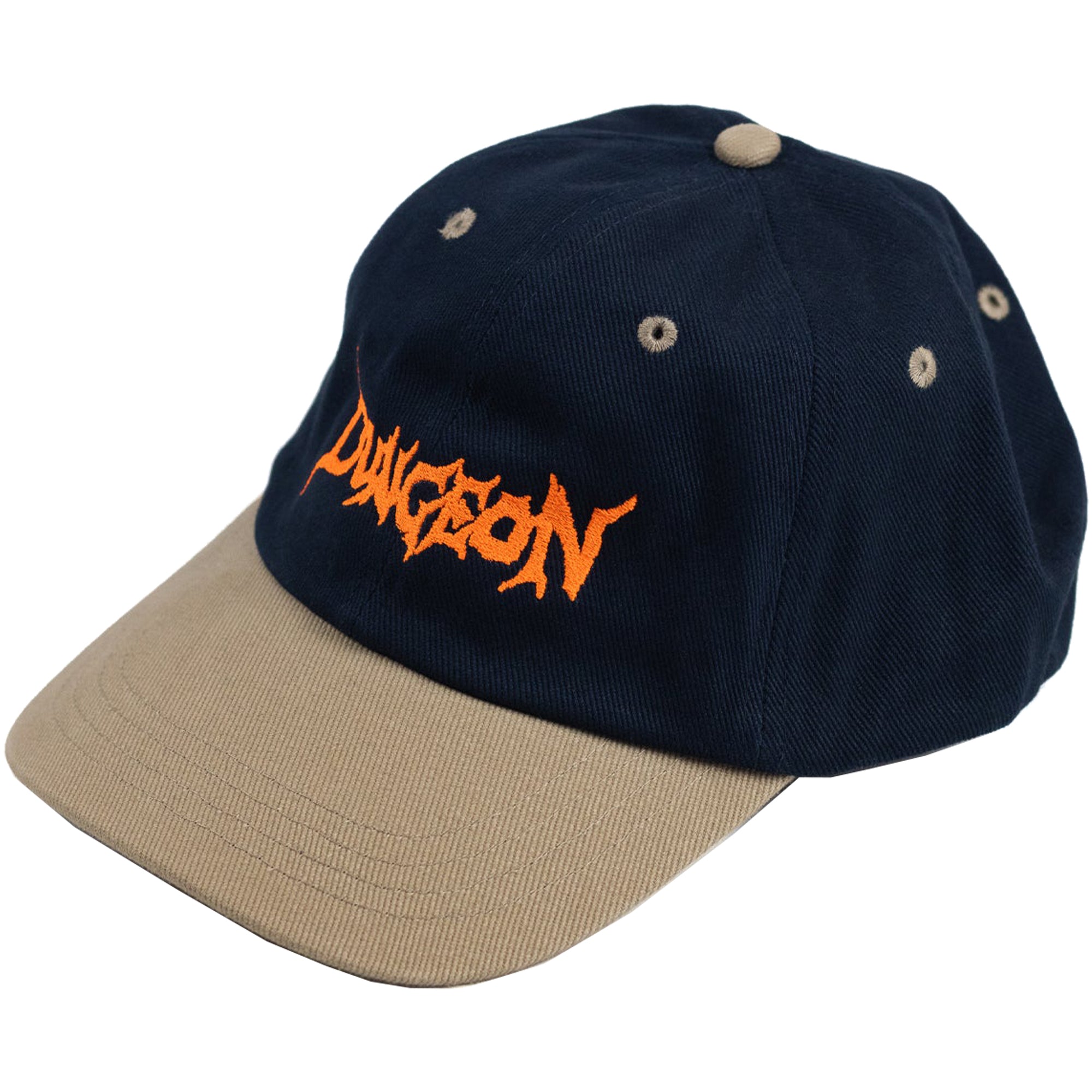 Dungeon Gateway Brushed Canvas Cap Navy/Taupe/Neon Orange