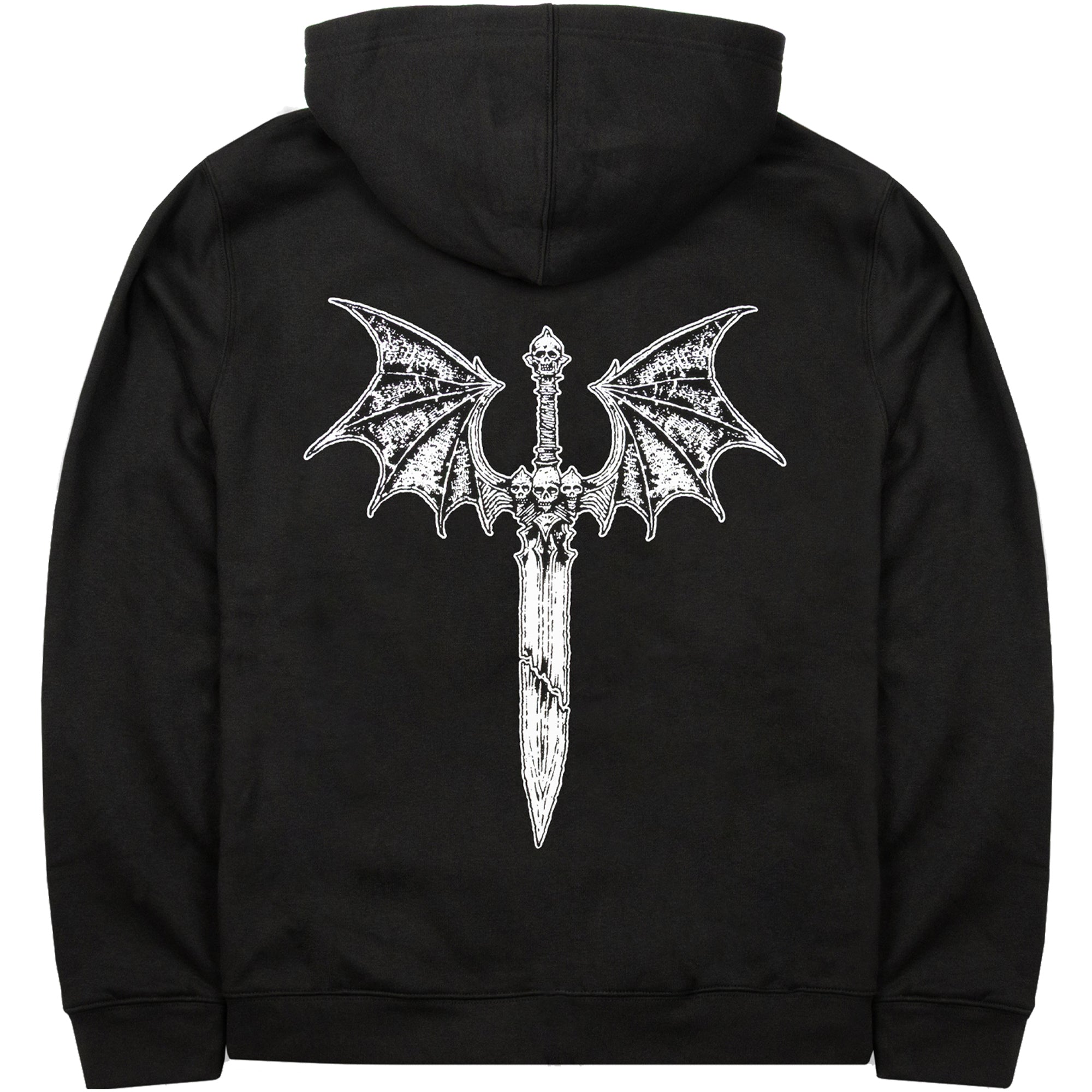 Dungeon Gateway Night Wing Zip-Up Hooded Sweatshirt Black