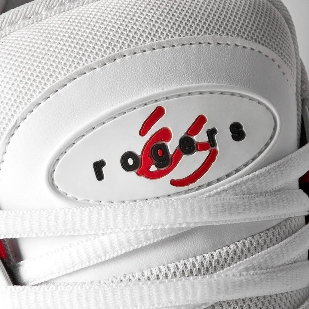 éS TJ Rogers Shoes White/Red