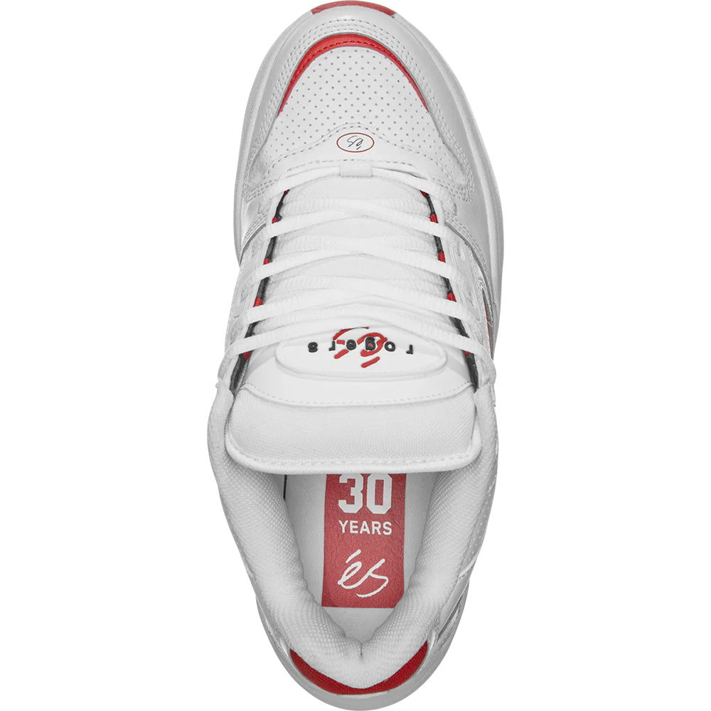 éS TJ Rogers Shoes White/Red