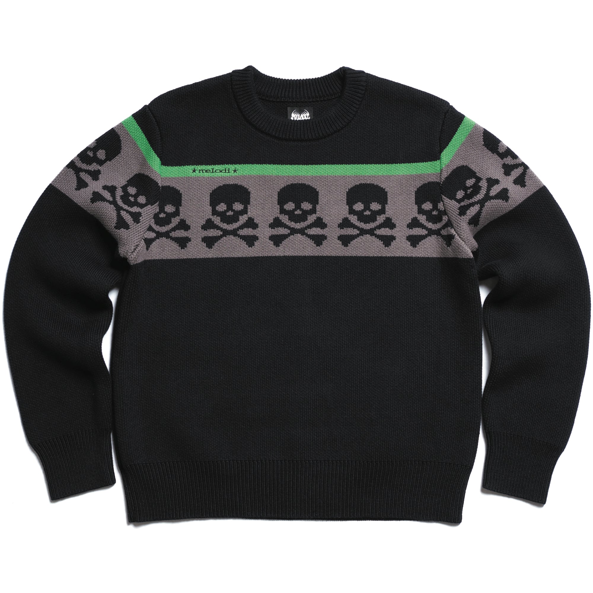 EC Melodi Skull Sweater Black