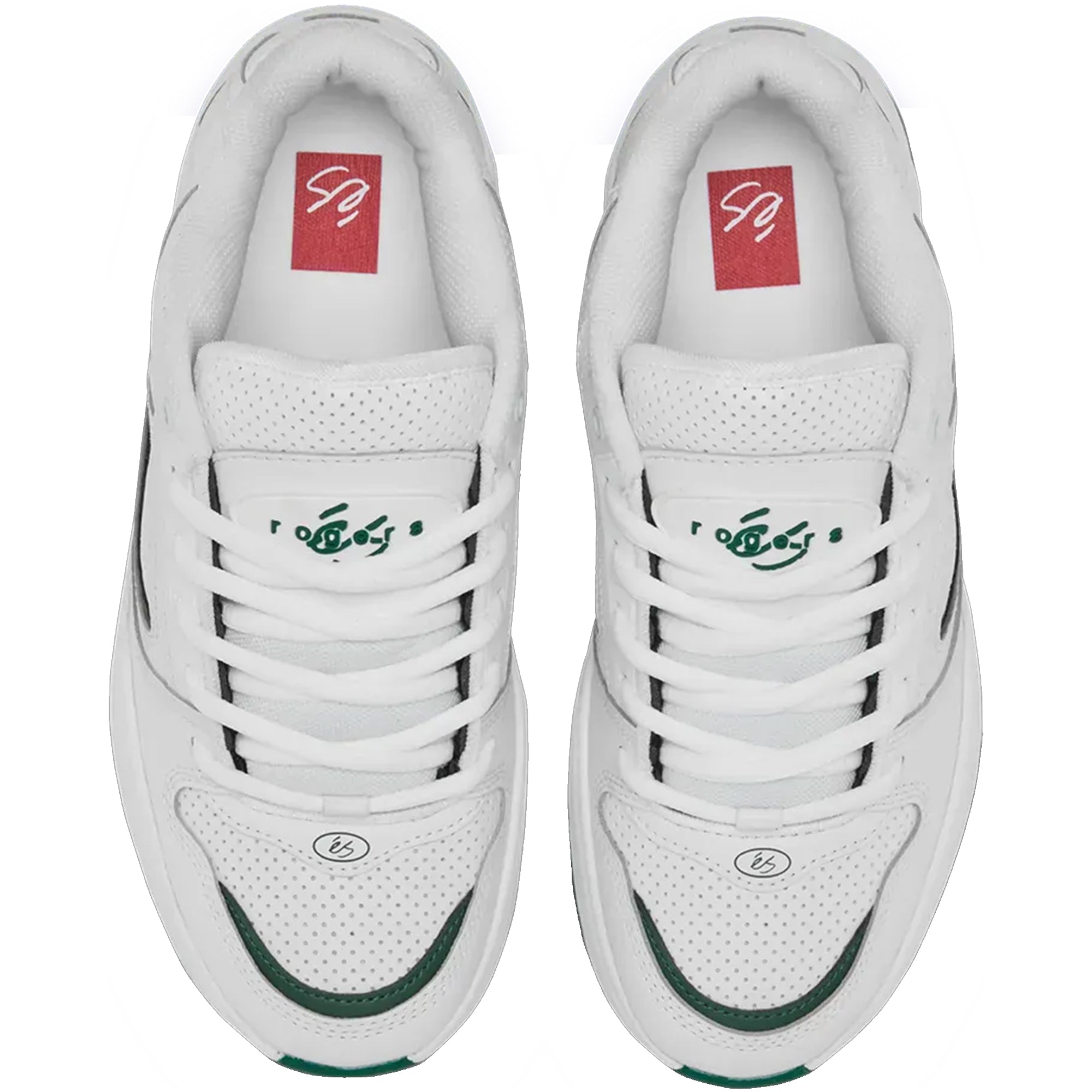 éS TJ Rogers Shoes White/Green