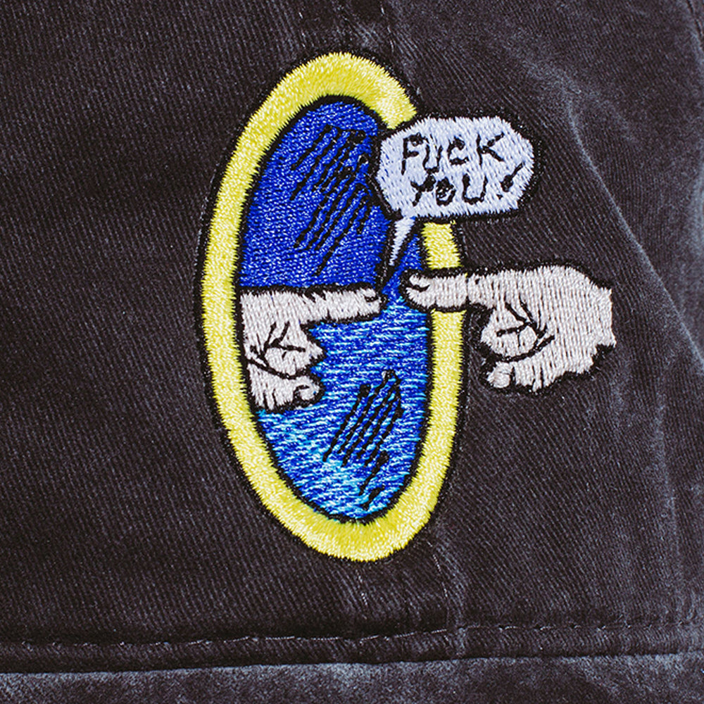 Fucking Awesome Fuck You Embroidered 6 Panel Hat Black