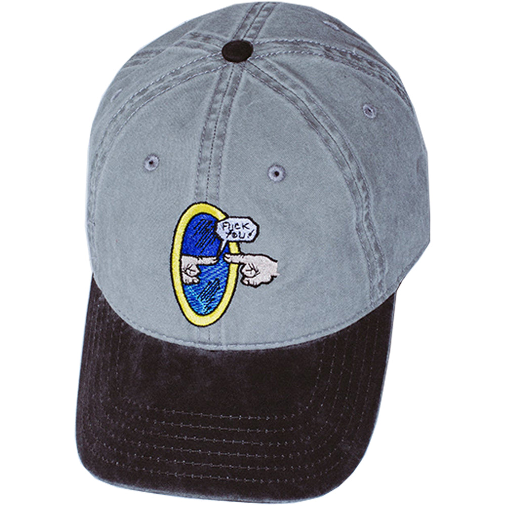 Fucking Awesome Fuck You Embroidered 6 Panel Hat Grey