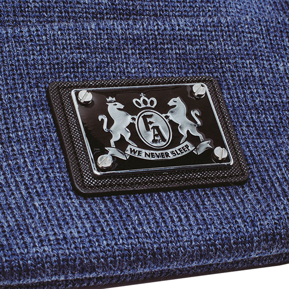 Fucking Awesome Metal Crest Patch Beanie Denim