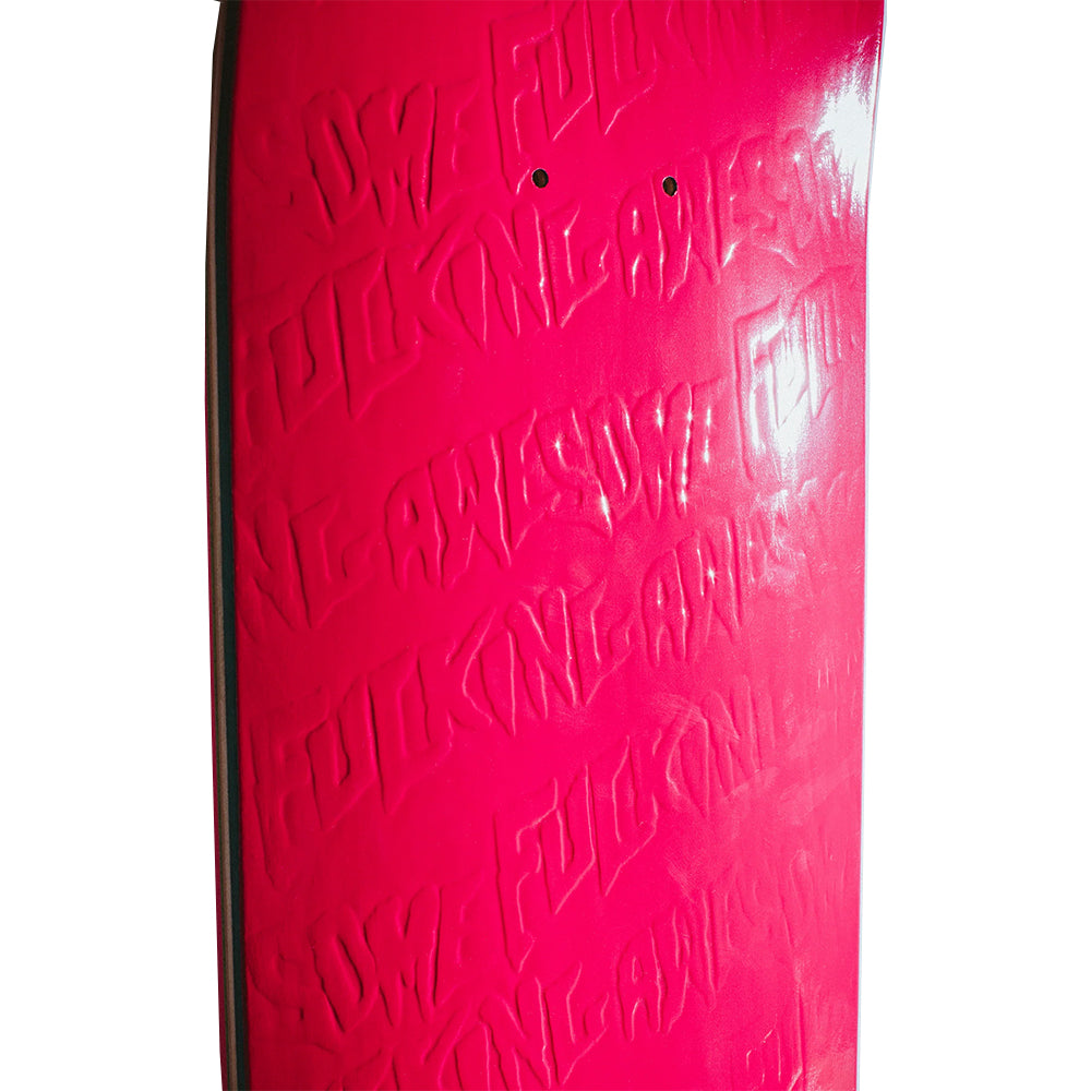 Fucking Awesome Pink Stamp Embossed Skateboard Deck 8.125"