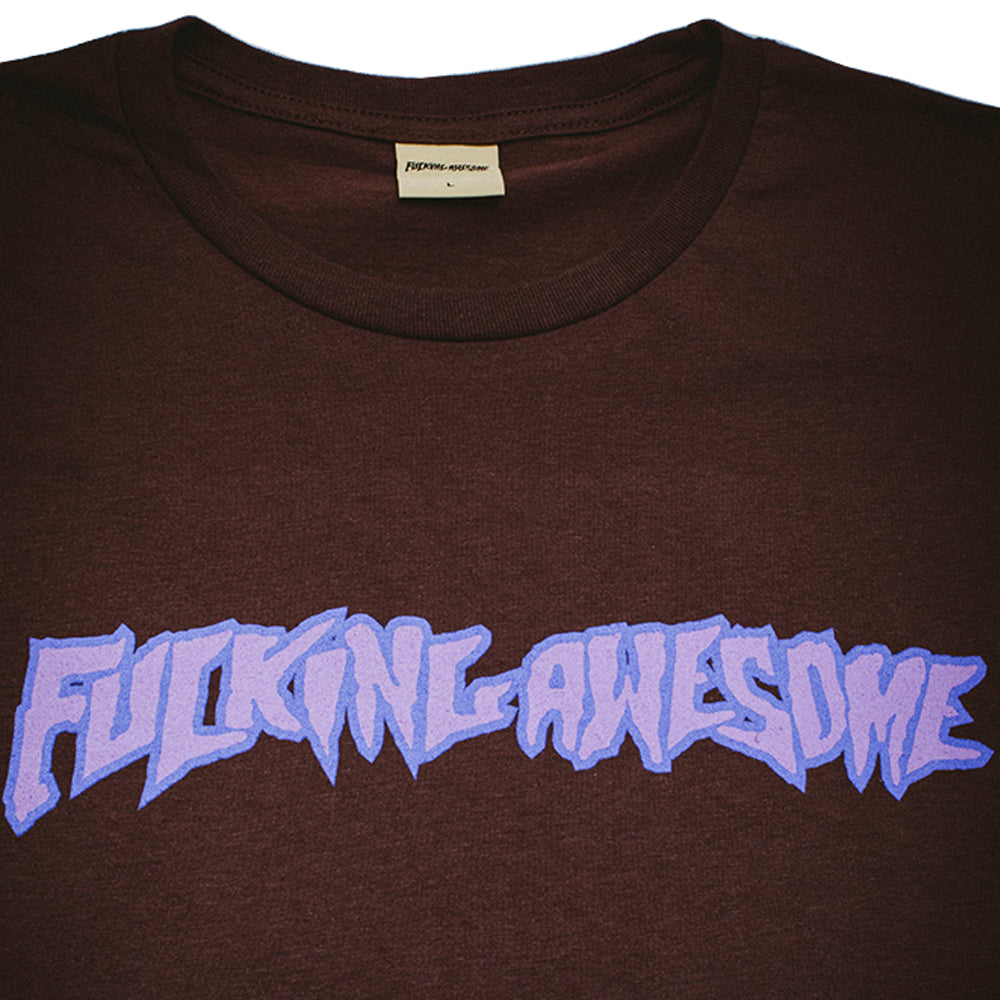 Fucking Awesome 2025 Stamp Logo Tee Brown