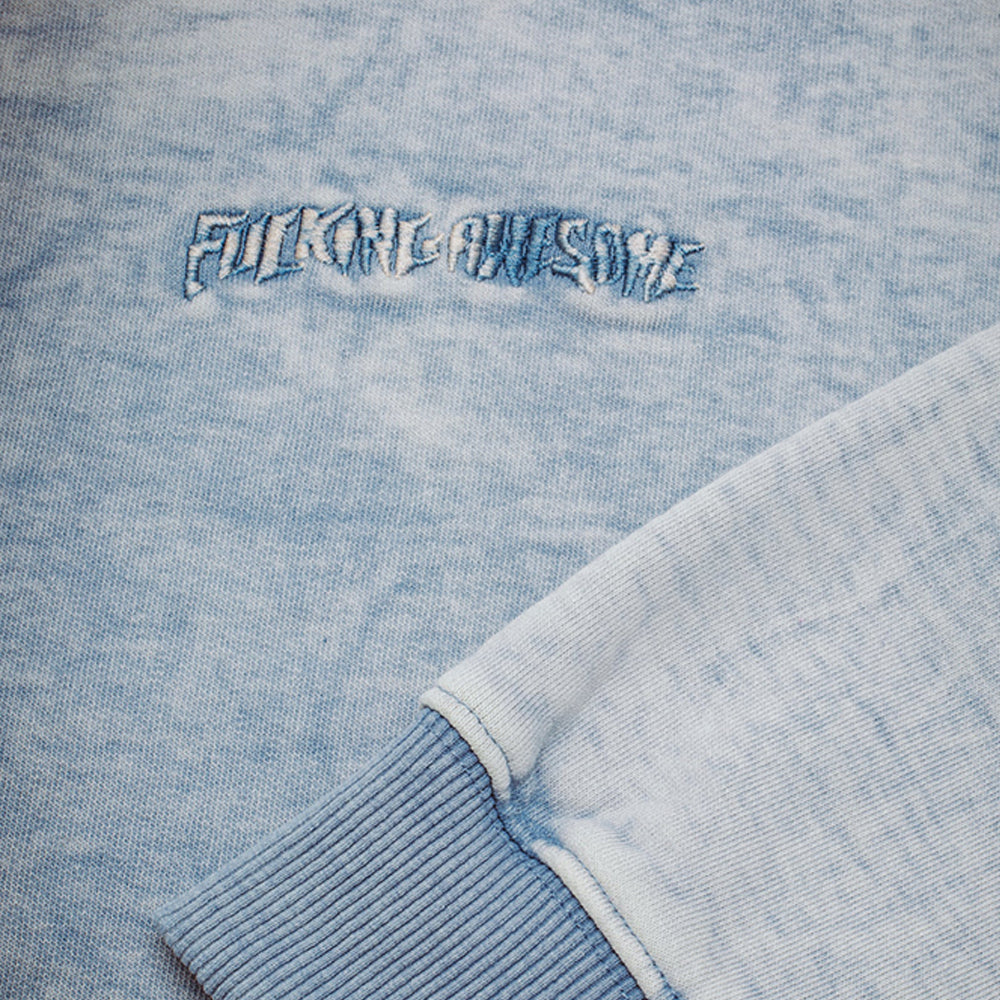 Fucking Awesome Little Stamp Snow Wash Sweatshirt Dusty Blue