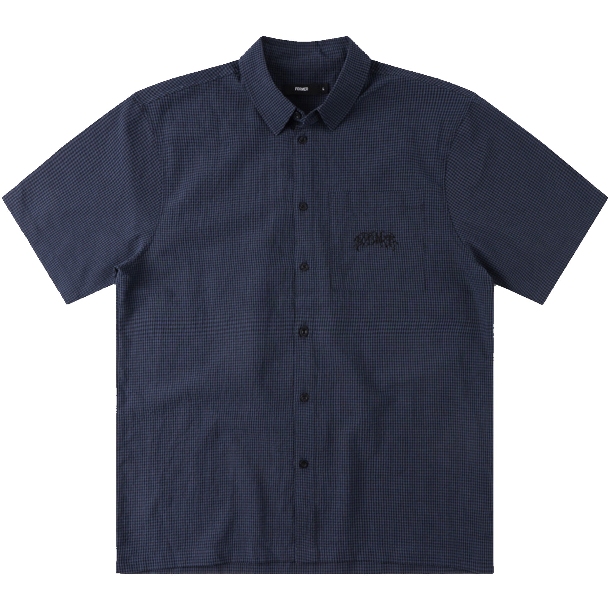 Former Vivian Check Short Sleeve Shirt Navy