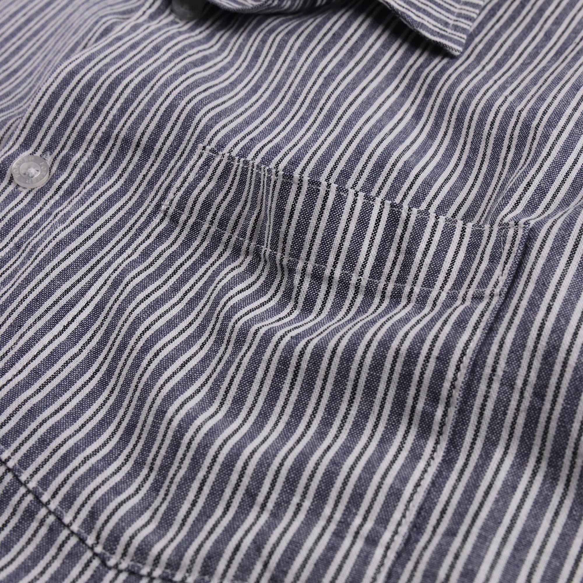 Former Reynolds Stripe Short Sleeve Shirt Bone/Navy