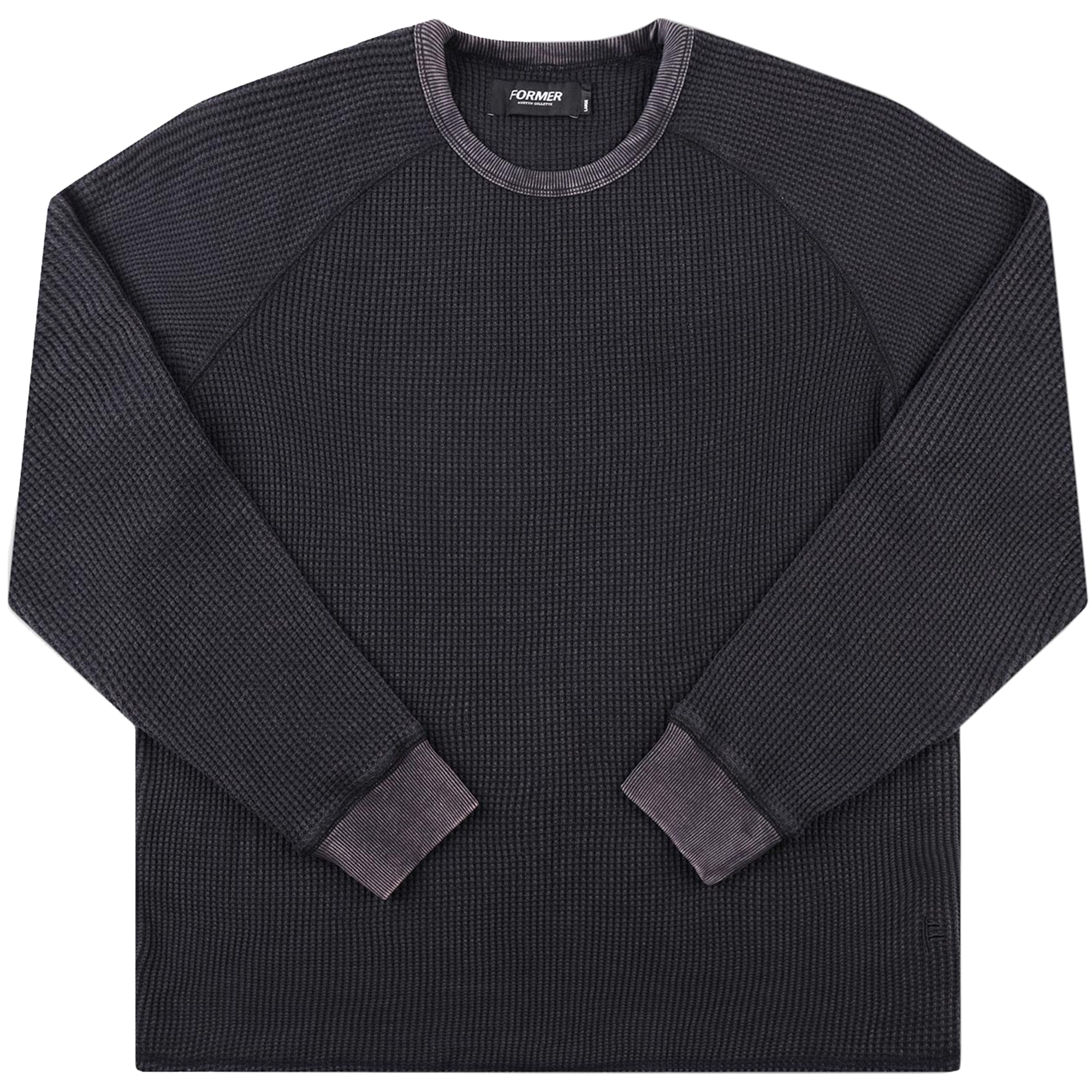 Former Ag Acid Long Sleeve Waffle Acid Black